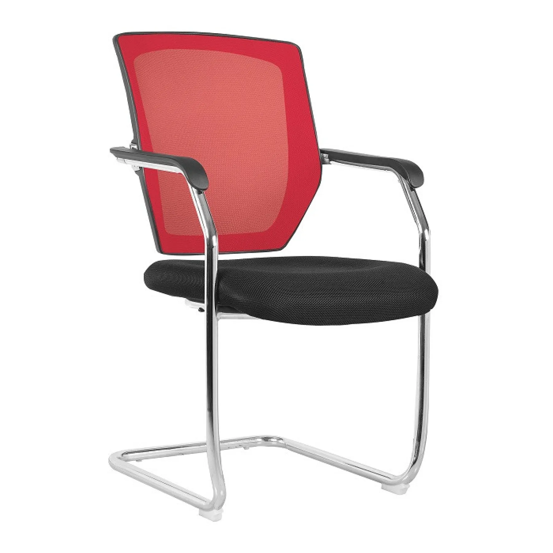 LOF Direct Nexus High Back Two Tone Mesh Visitors Chair Nautilus BCM K512 V RD