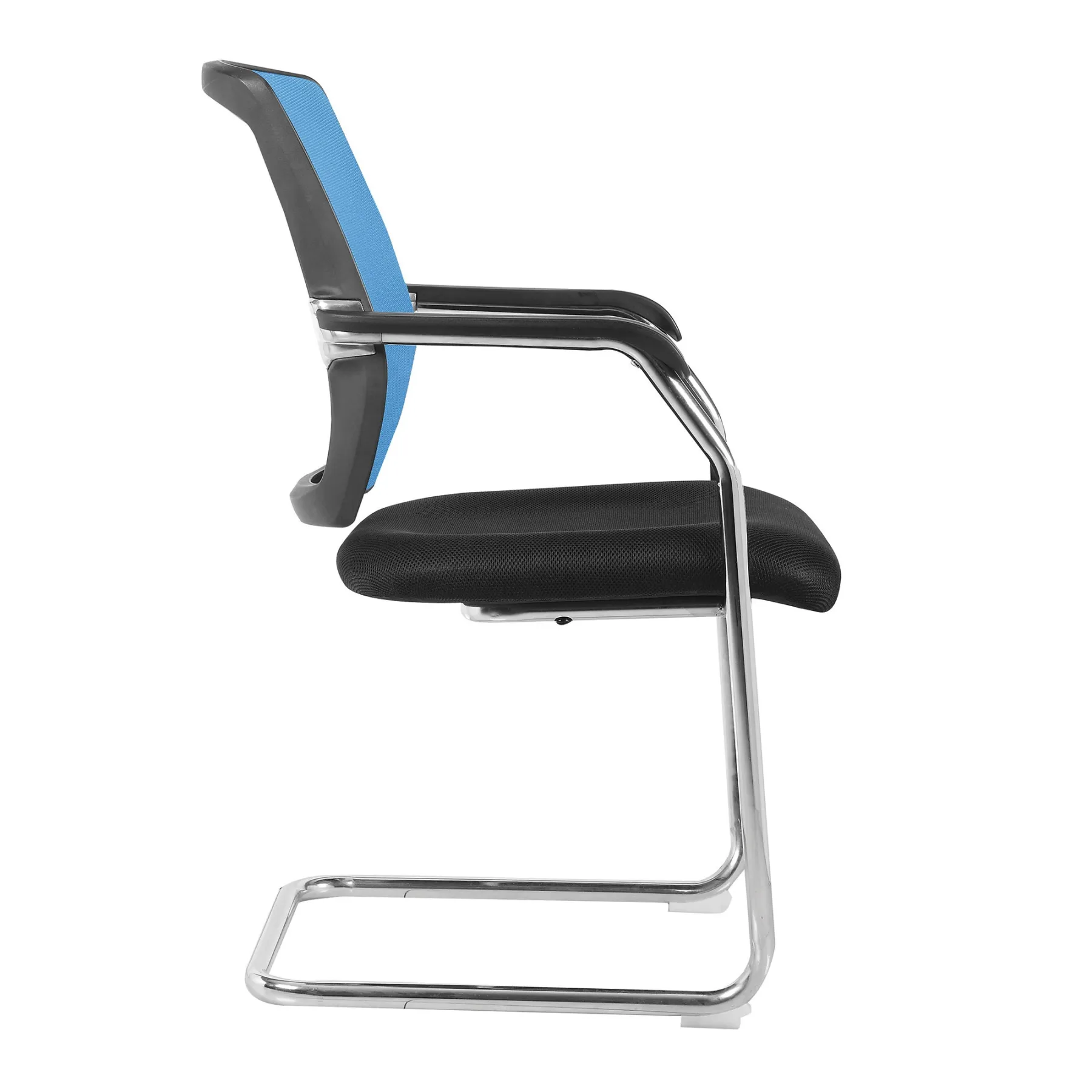 LOF Direct Nexus High Back Two Tone Mesh Visitors Chair Nautilus BCM K512 V BL Blue Side