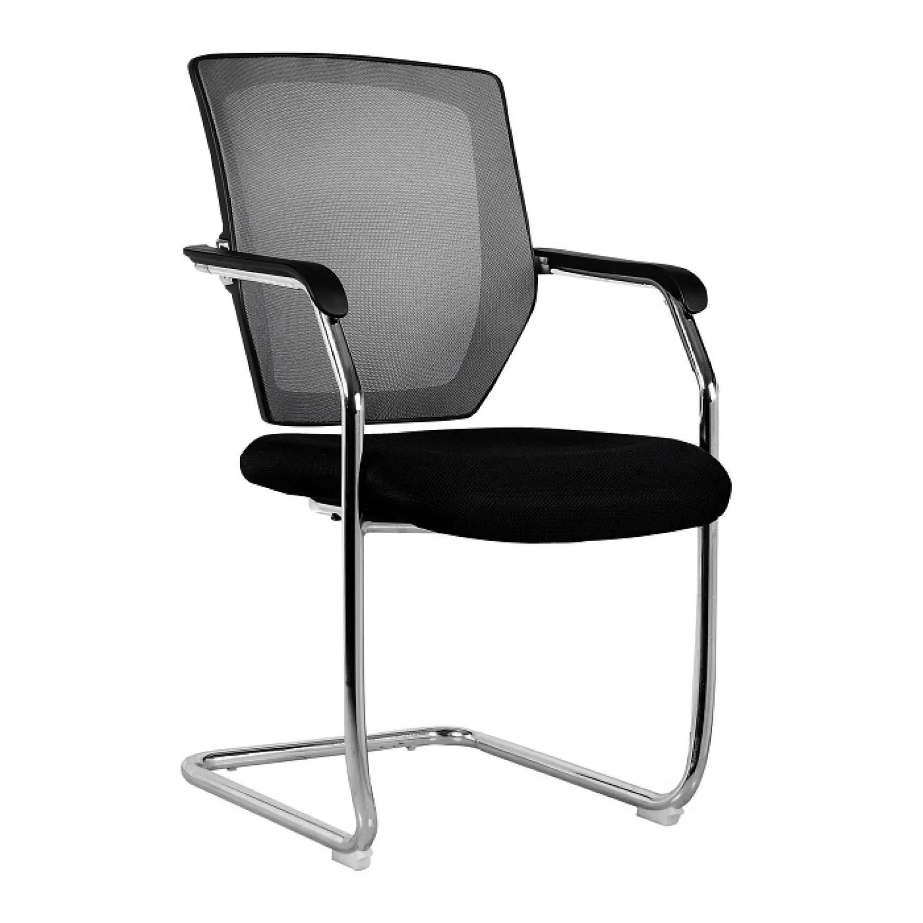 LOF Direct Nexus High Back Two Tone Mesh Visitors Chair Nautilus BCM K512 V BK Black