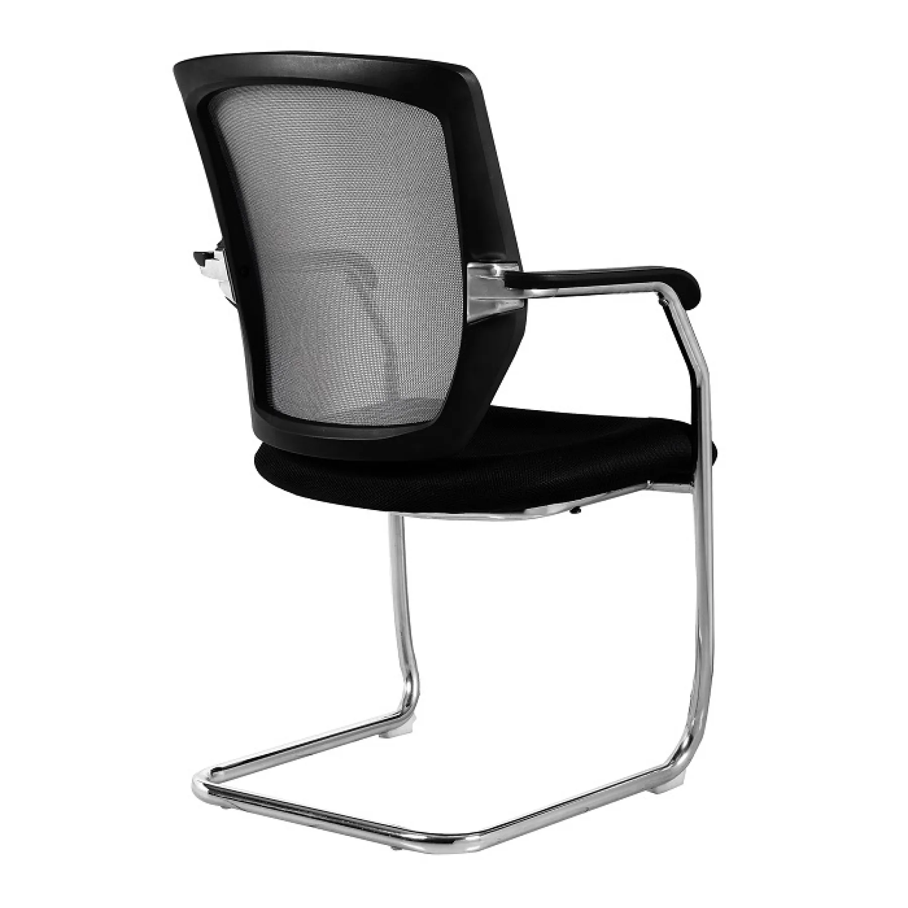 LOF Direct Nexus High Back Two Tone Mesh Visitors Chair Nautilus BCM K512 V BK Black Rear