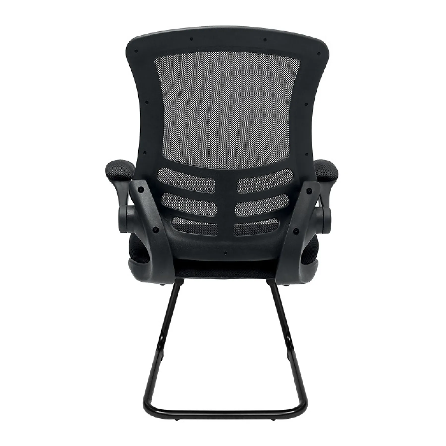 LOF Direct Luna Black Shell Visitors Chair Folding Arms BCM L1302 V BK Rear 2