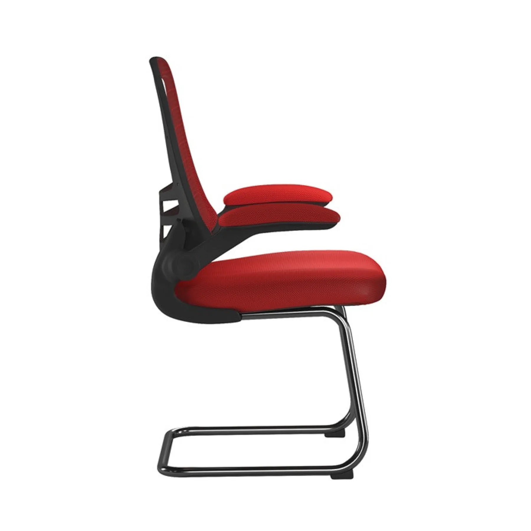 Luna meeting chair red bcm l1302v rd side