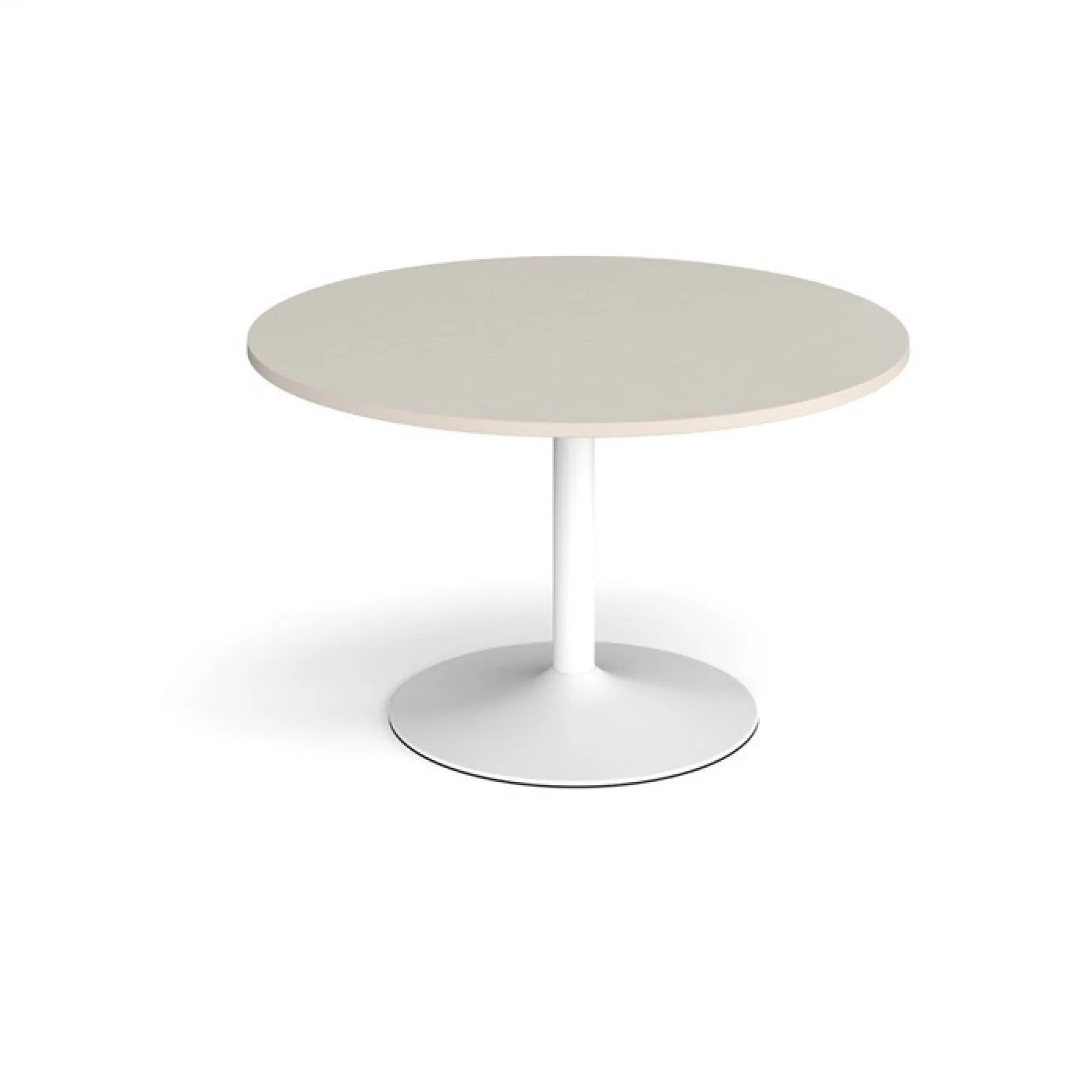 Circular meeting table light grey
