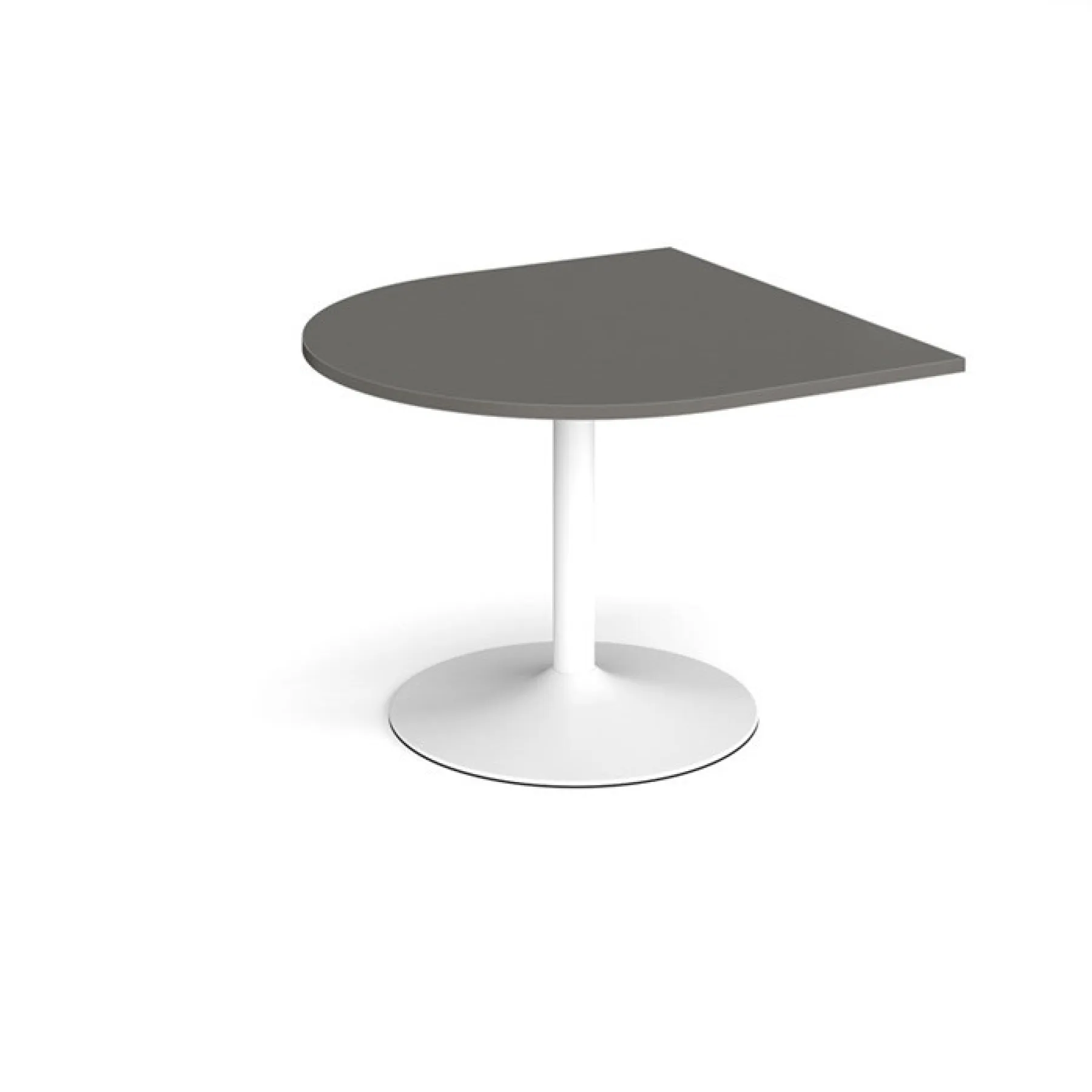 Radial extension meeting table dark grey