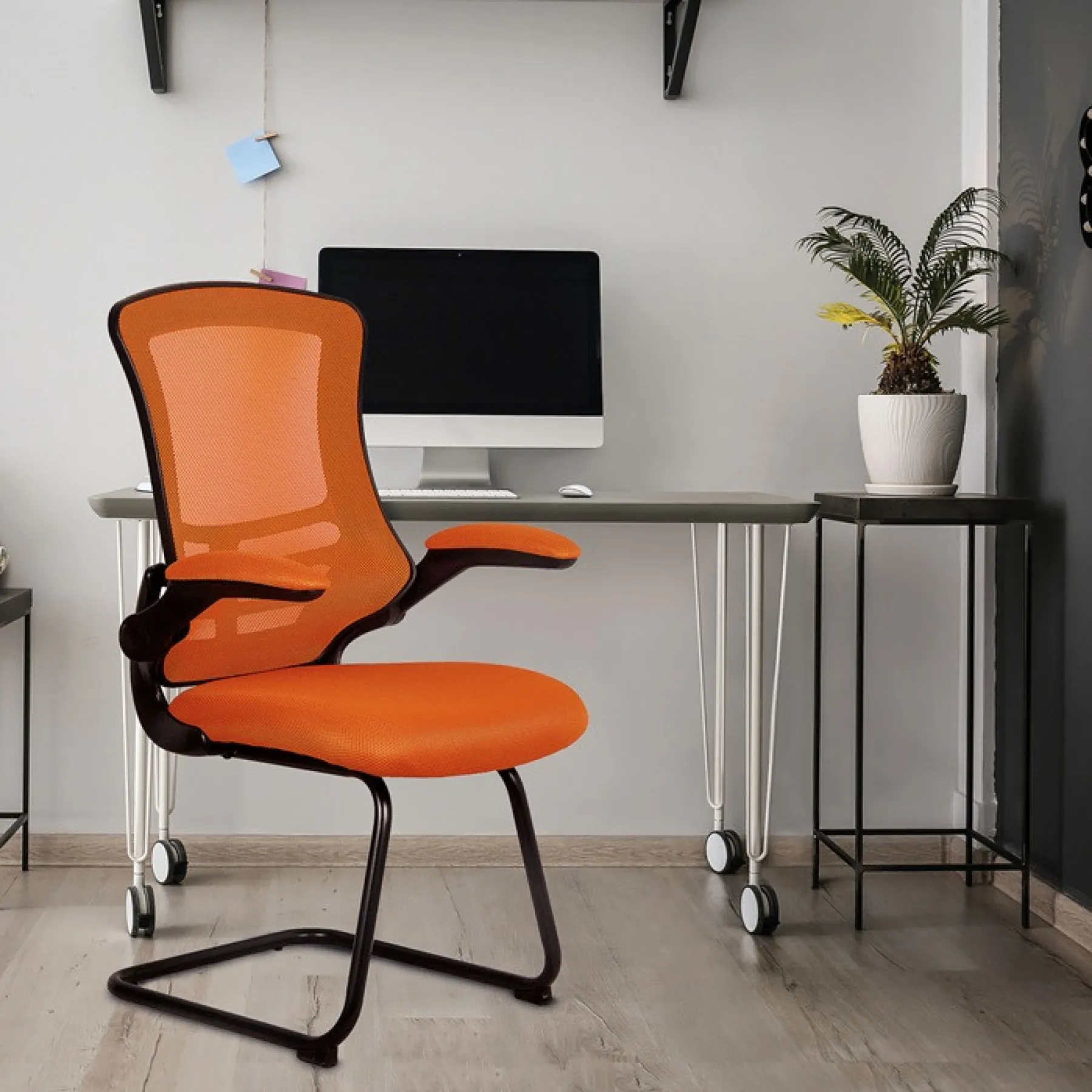 Luna meeting chair orange bcm l1302v og roomset