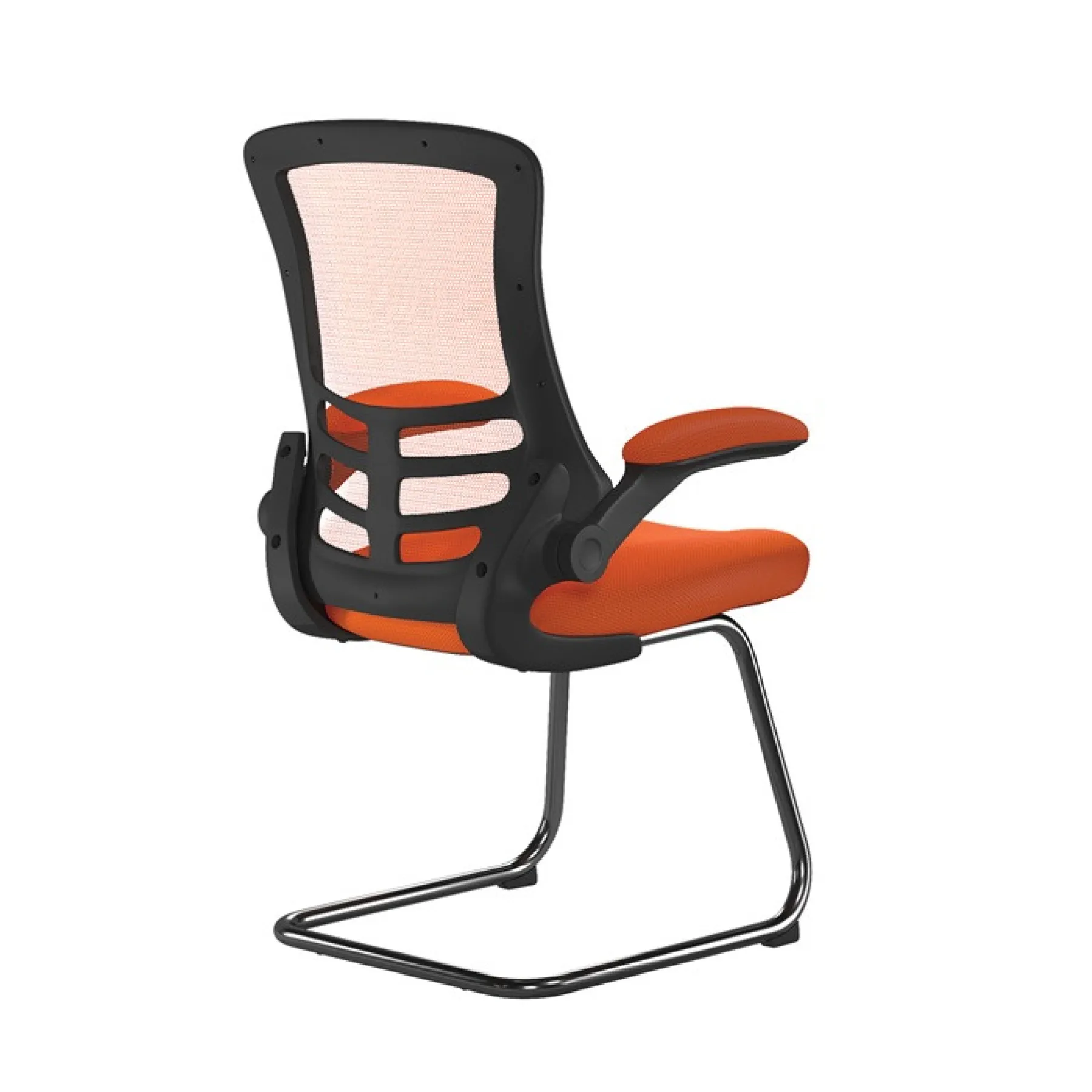 Luna meeting chair orange bcm l1302v og rear angle