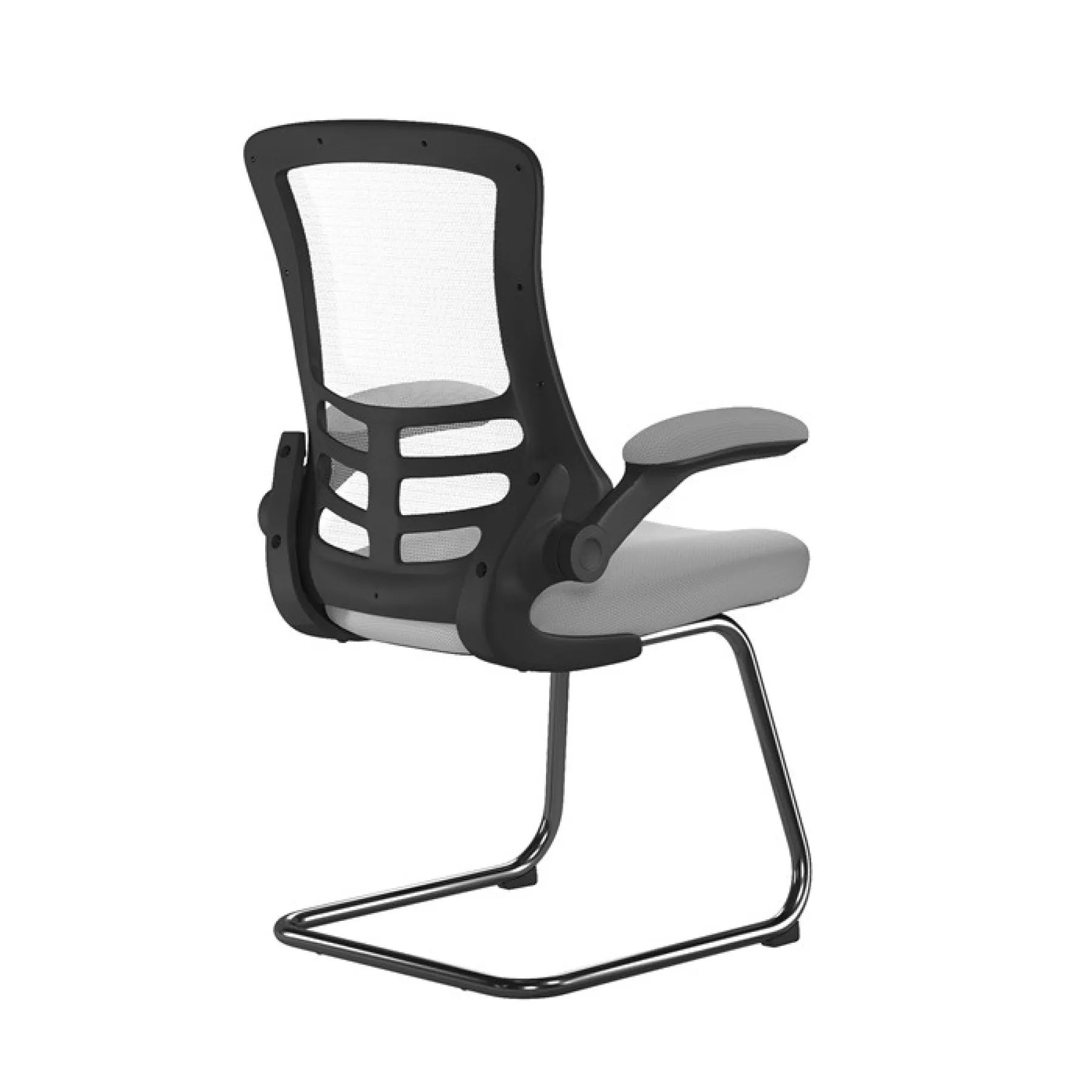 Luna meeting chair grey bcm l1302v gy rear angle