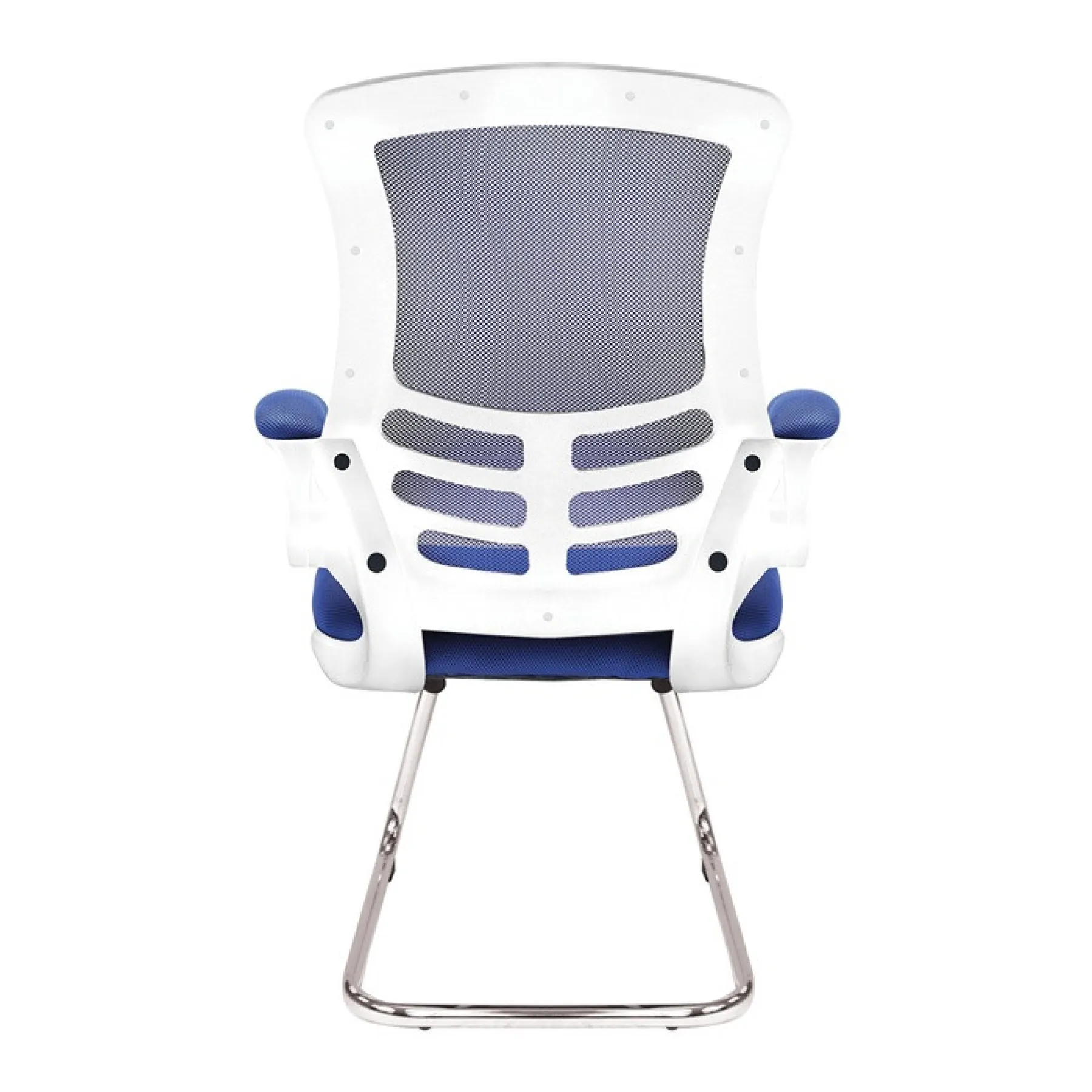 Luna meeting chair white frame blue bcm l1302v wh bl rear 2