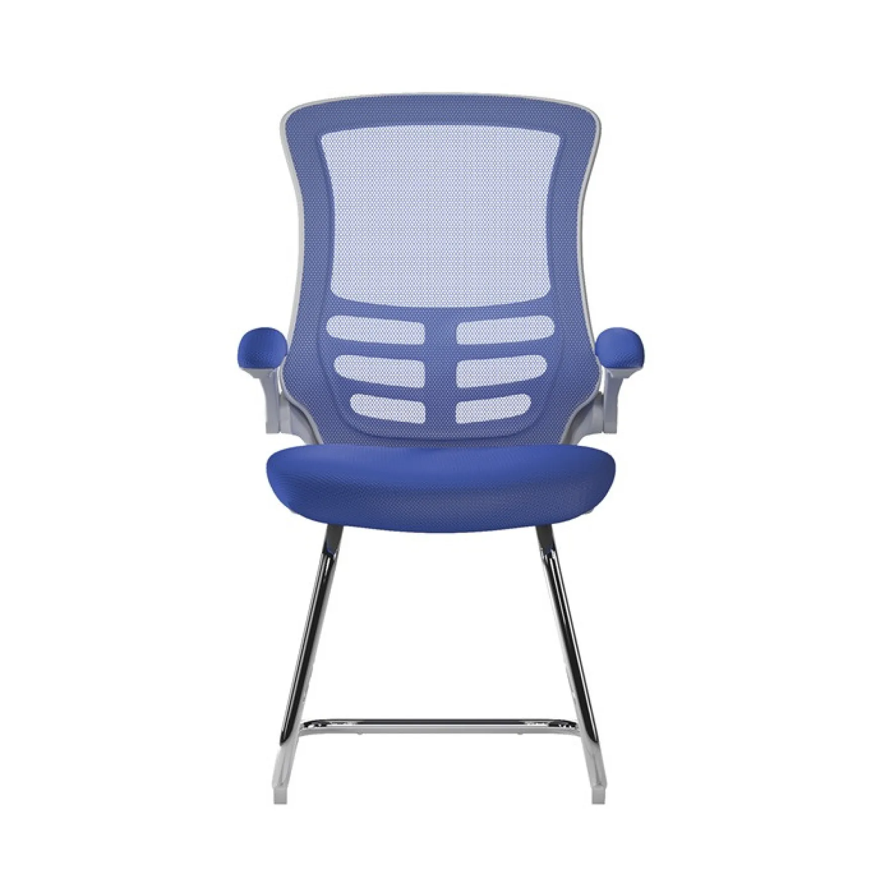 Luna meeting chair white frame blue bcm l1302v wh bl front