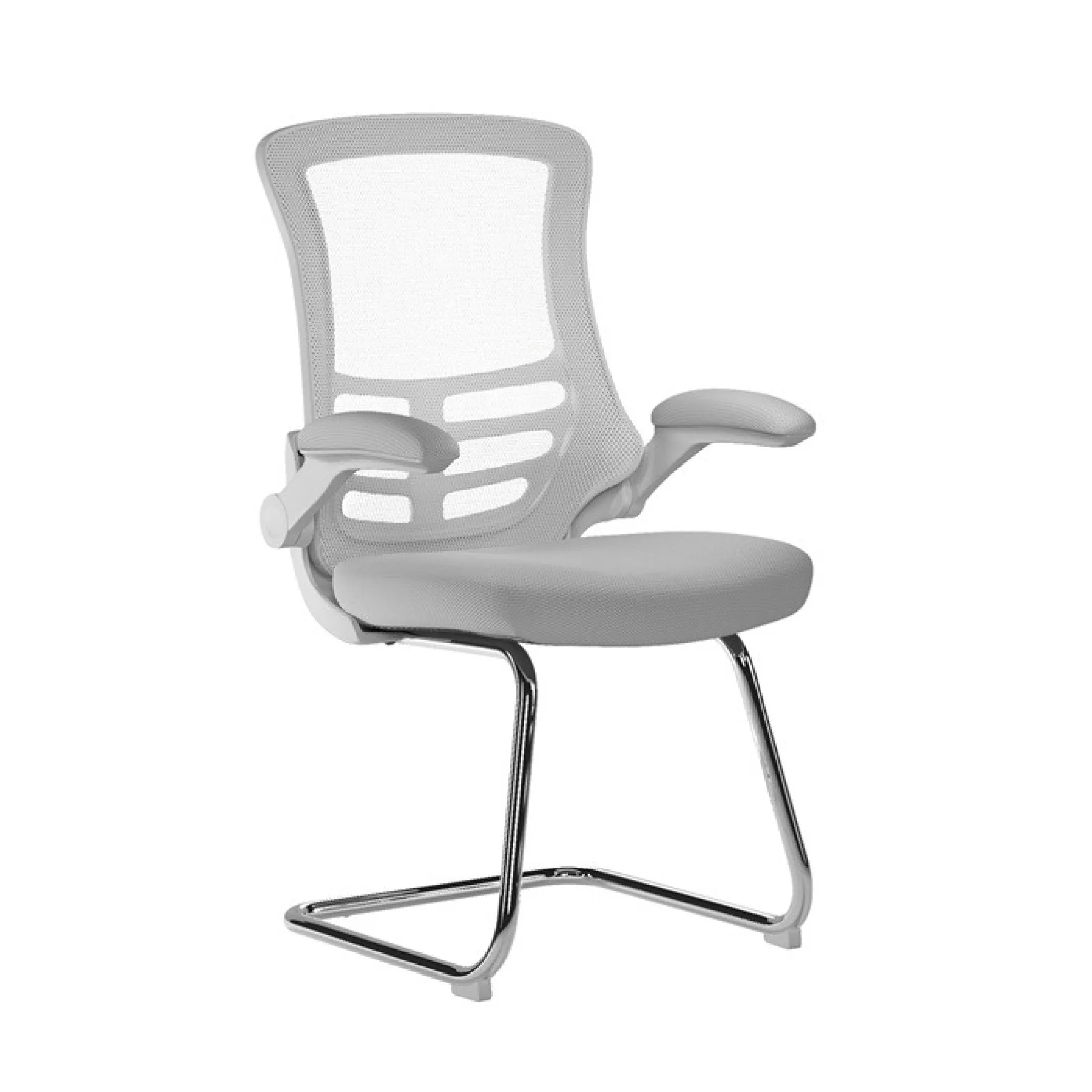 Luna meeting chair white frame grey bcm l1302v wh gy roomset