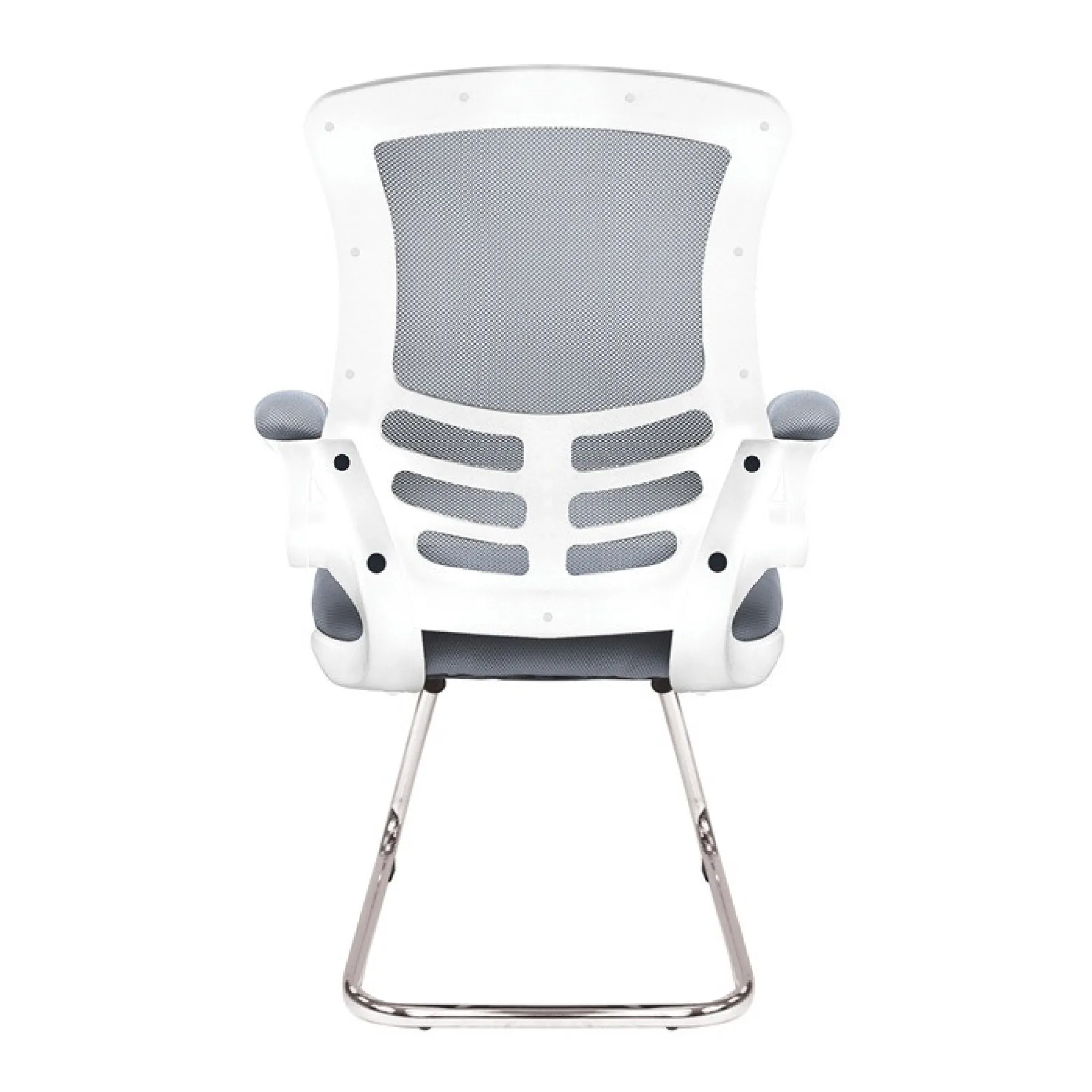 Luna meeting chair white frame grey bcm l1302v wh gy rear