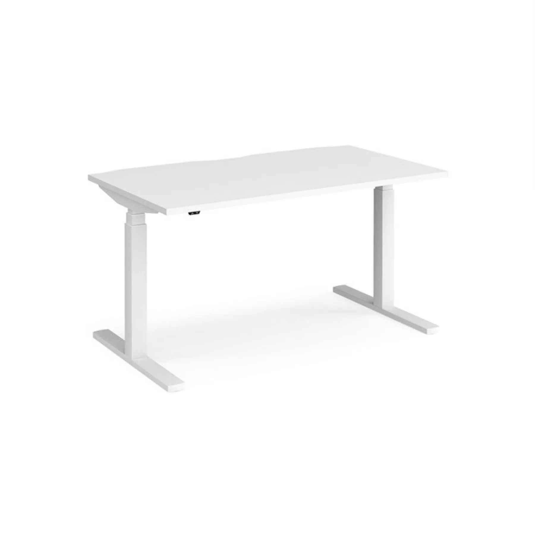 Elev8 touch sit stand desk white frame white top evt 1400