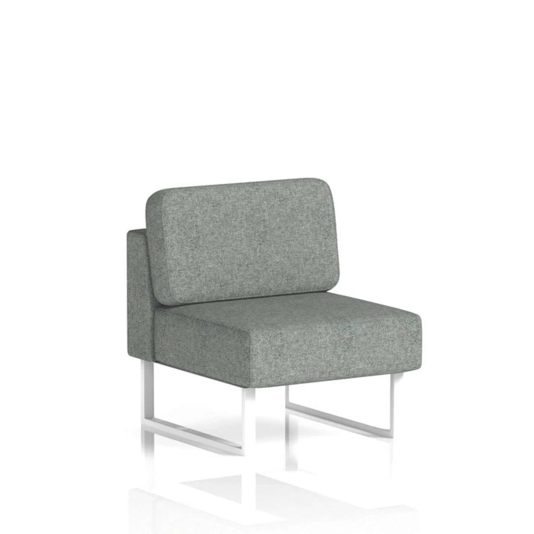 Brixworth modular seating single seat no arms lof direct light grey