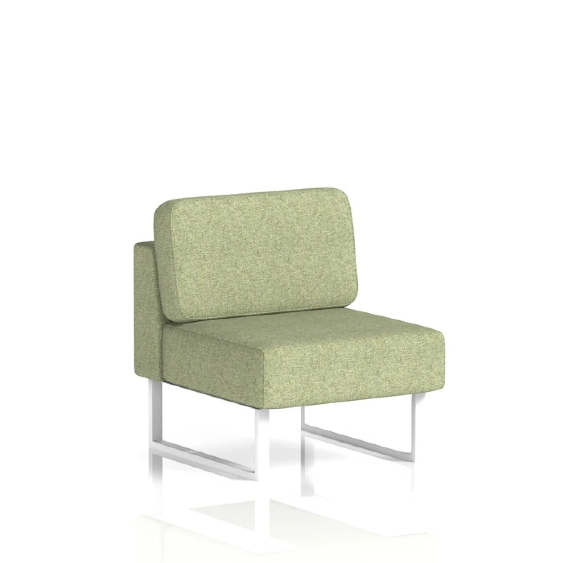 Brixworth modular seating single seat no arms lof direct burnish white frame