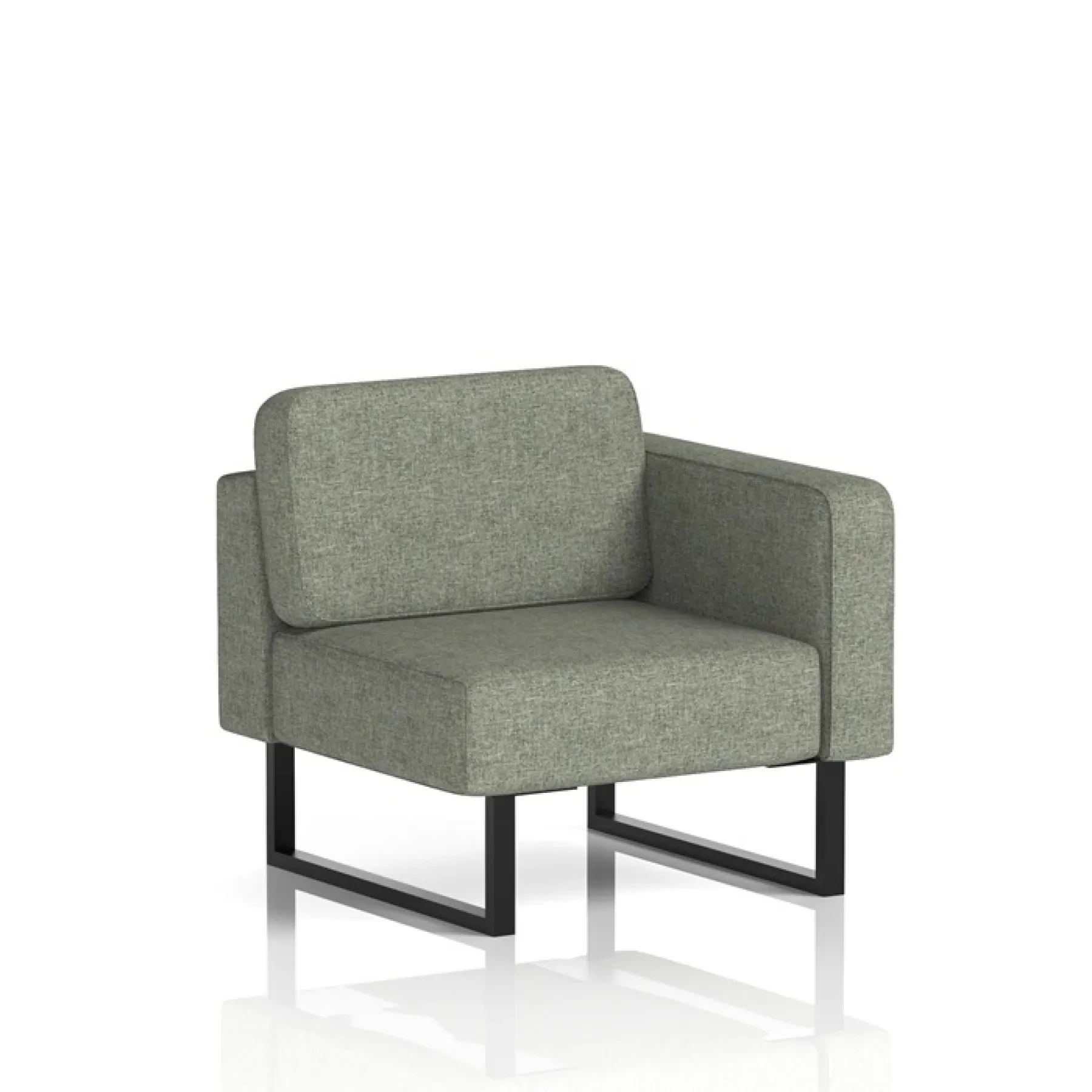 Brixworth modular seating left hand arm unit vitreous