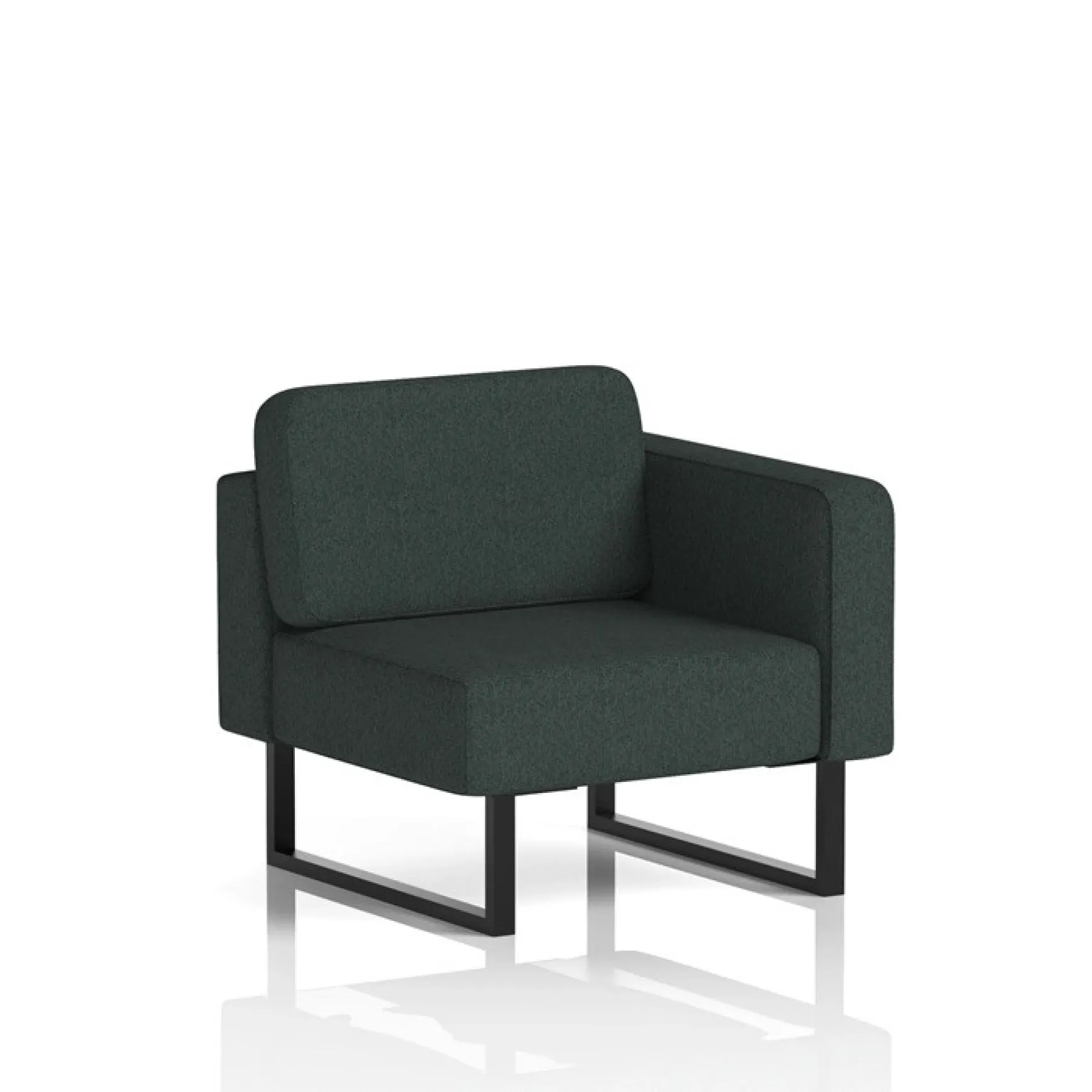 Brixworth modular seating left hand arm unit charcoal