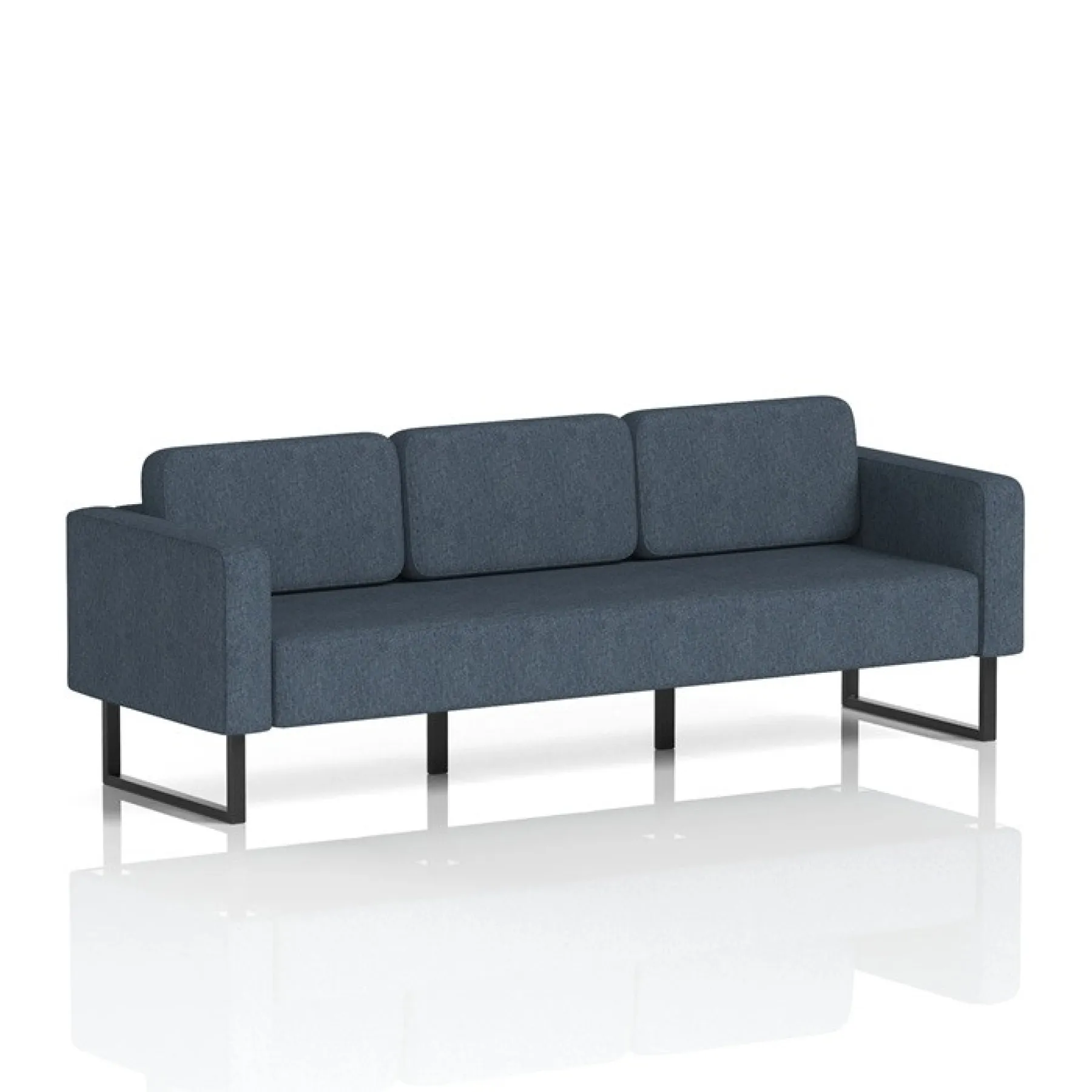 Brixworth 3 seater sofa reception seating lof direct black frame