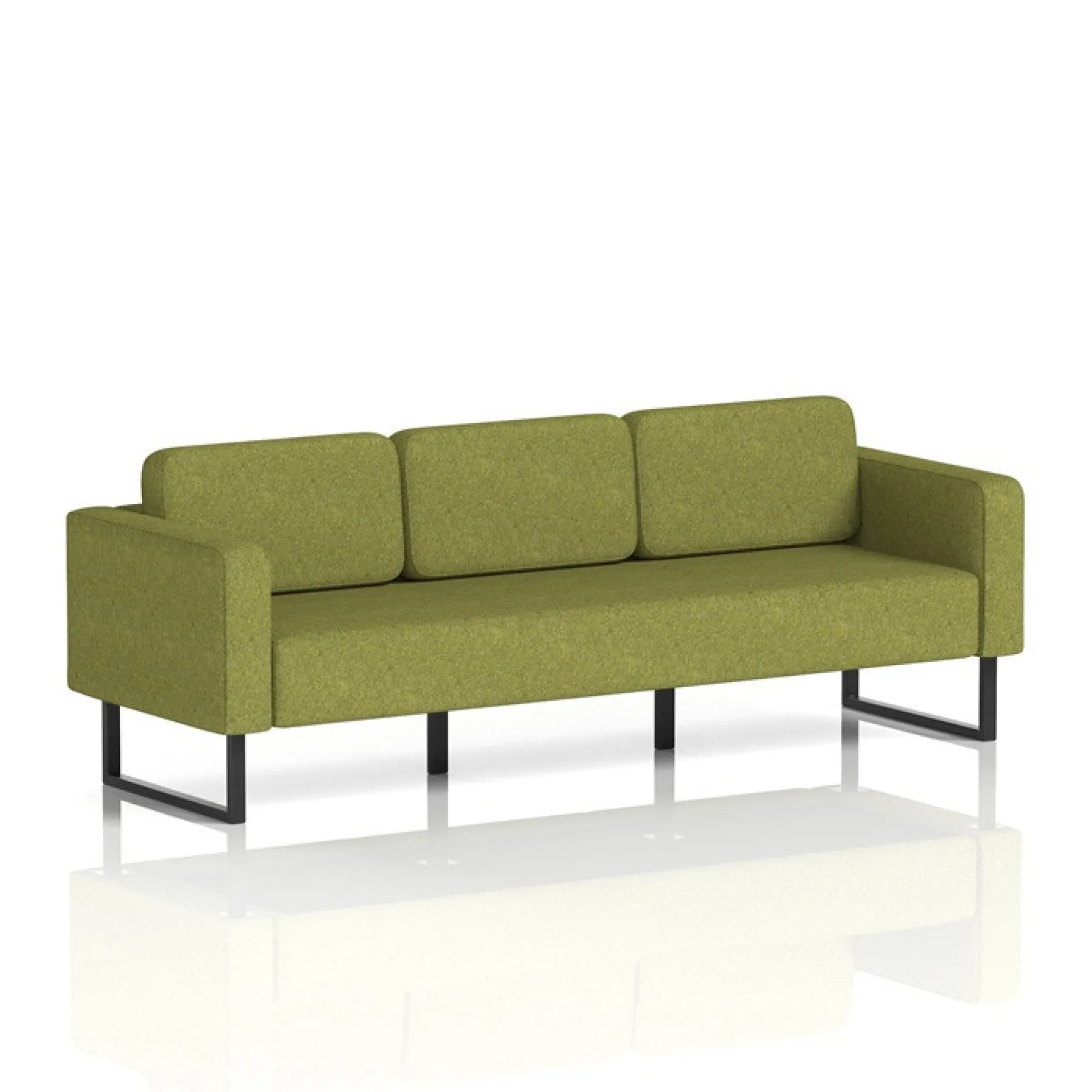 Brixworth 3 seater sofa reception seating lof direct olive
