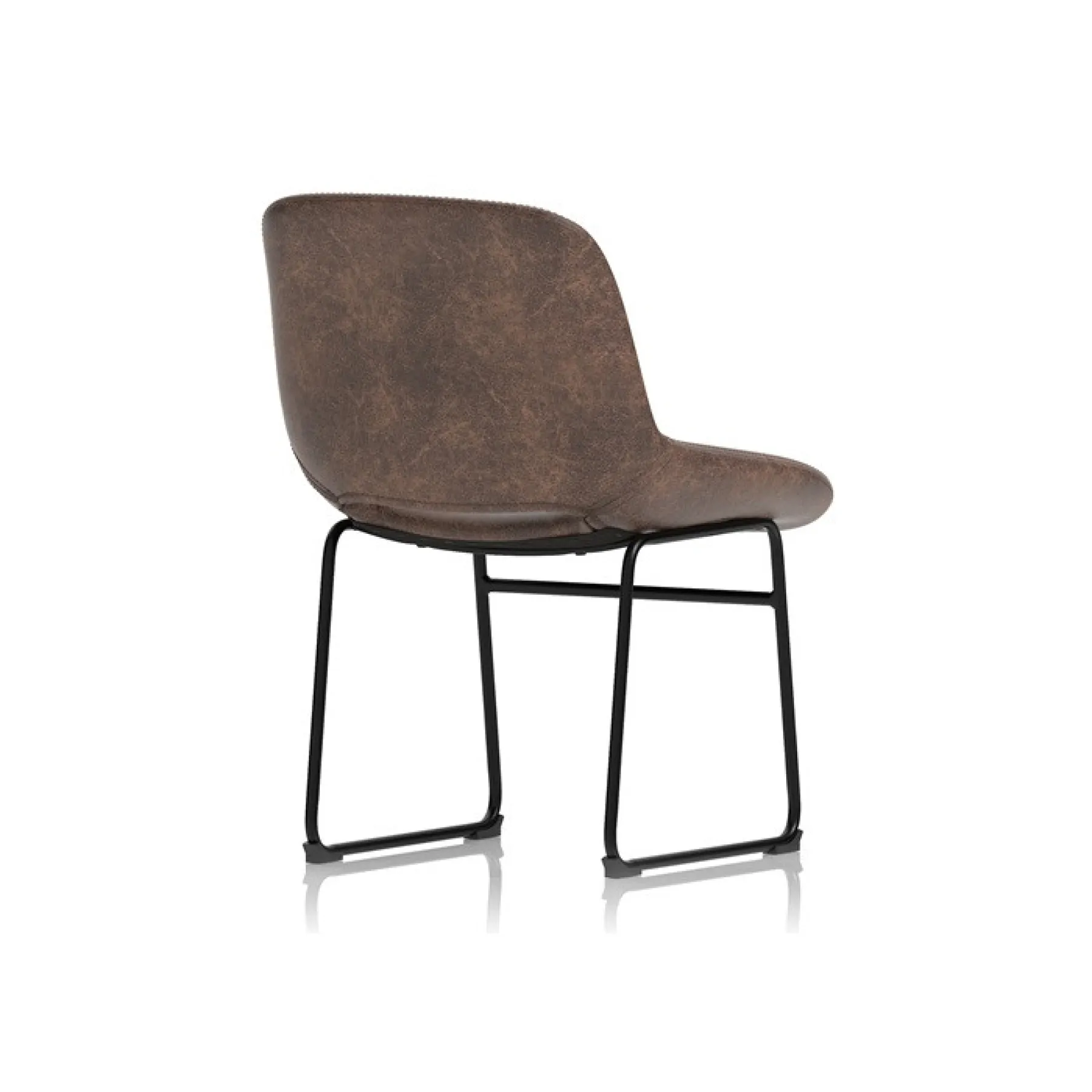 Stowe bistro chair pecan brown stw01brn rear