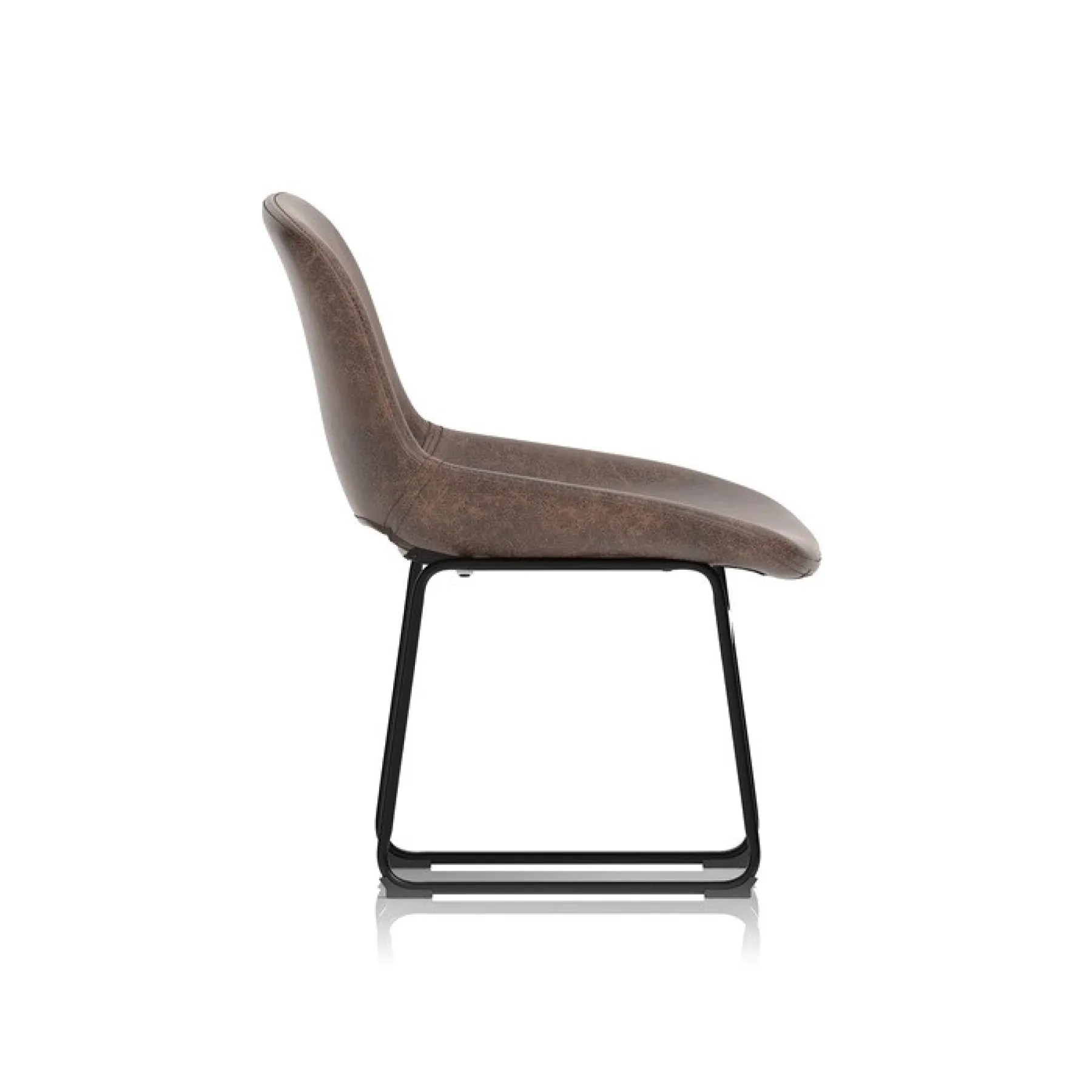 Stowe bistro chair pecan brown stw01brn side