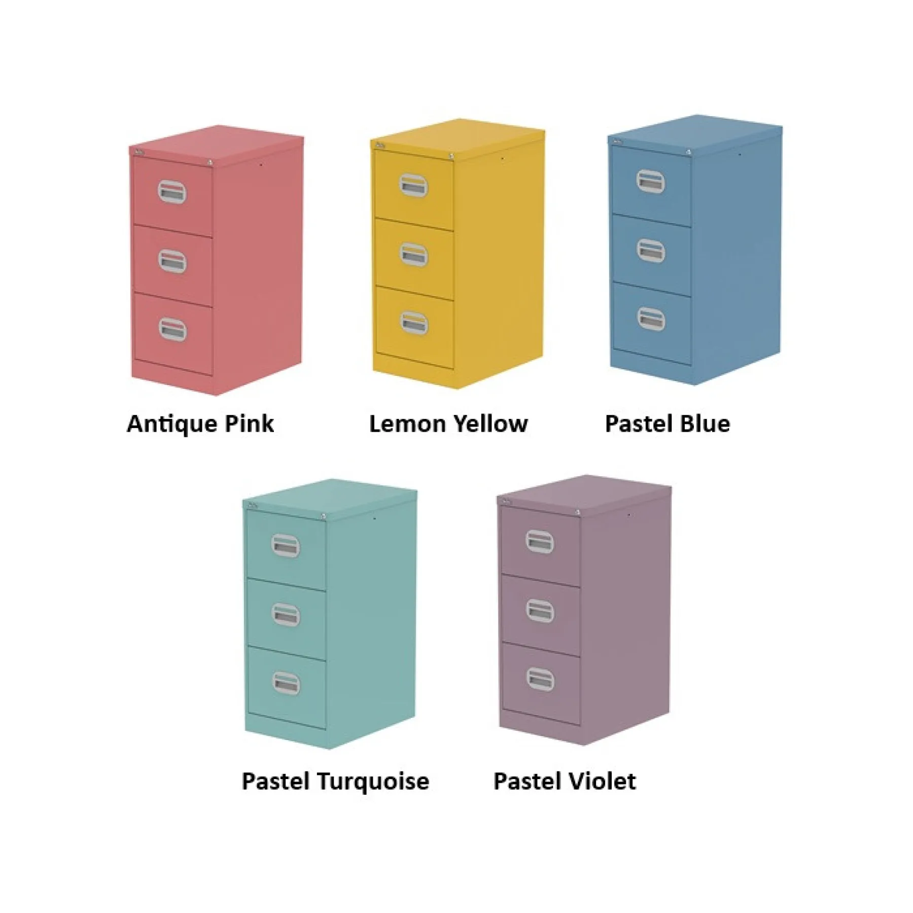 Silverline 3 drawer steel filing cabinet colours 3