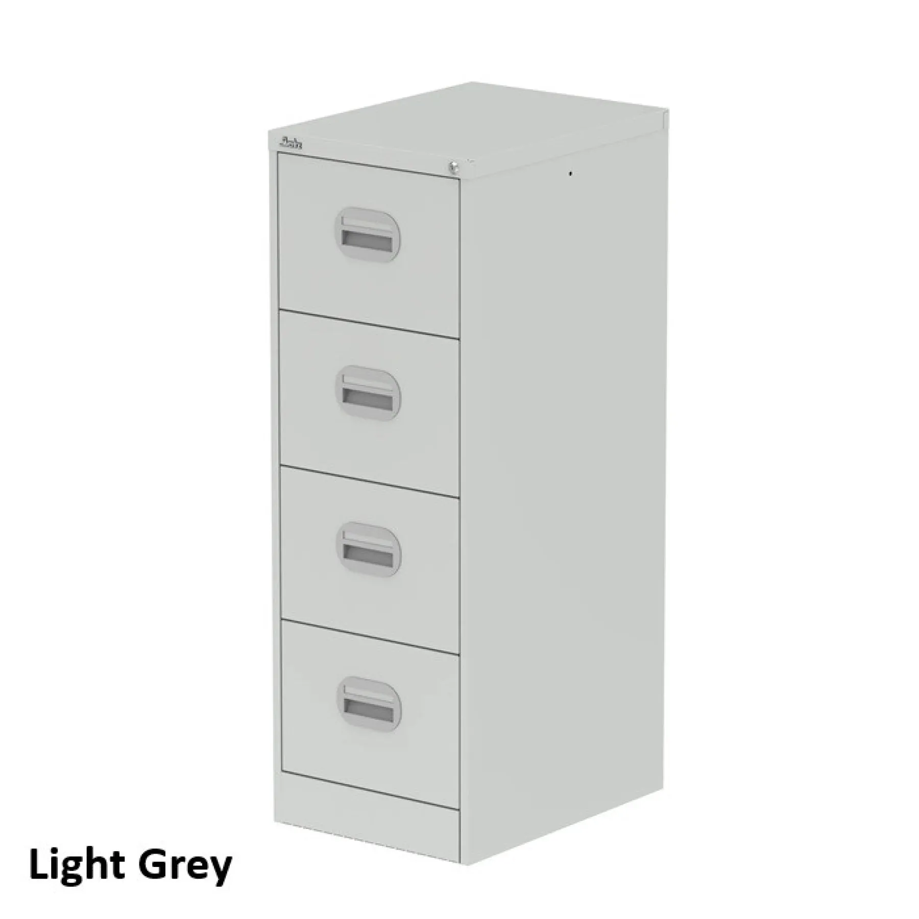 Silverline 4 drawer steel filing cabinet light grey