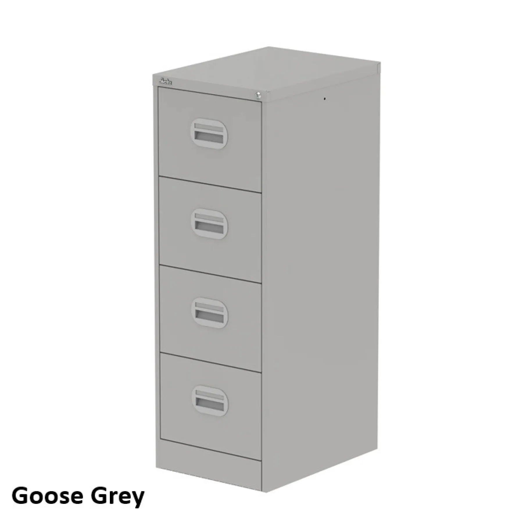 Silverline 4 drawer steel filing cabinet goose grey