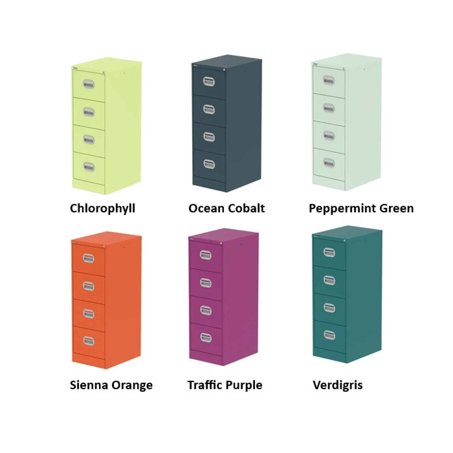 Silverline 4 drawer steel filing cabinet colours 2