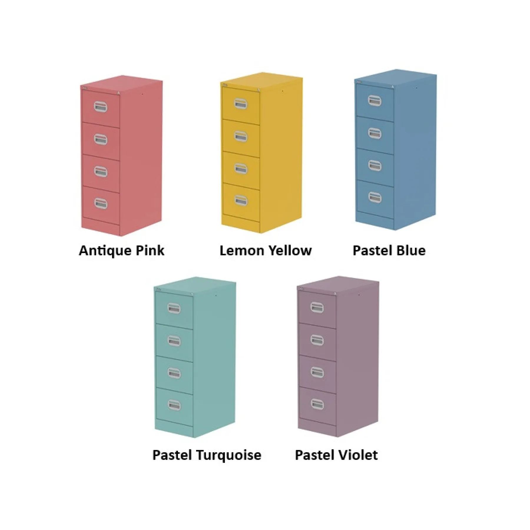 Silverline 4 drawer steel filing cabinet colours 3