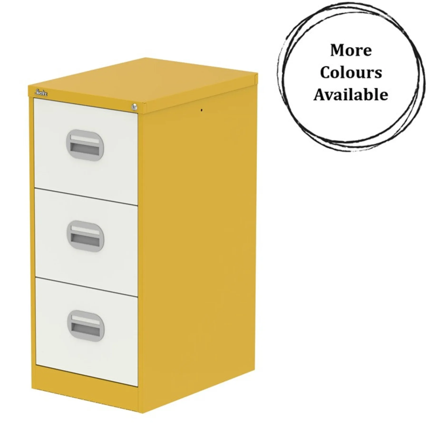 Silverline 3 drawer steel filing cabinet two tone more colours
