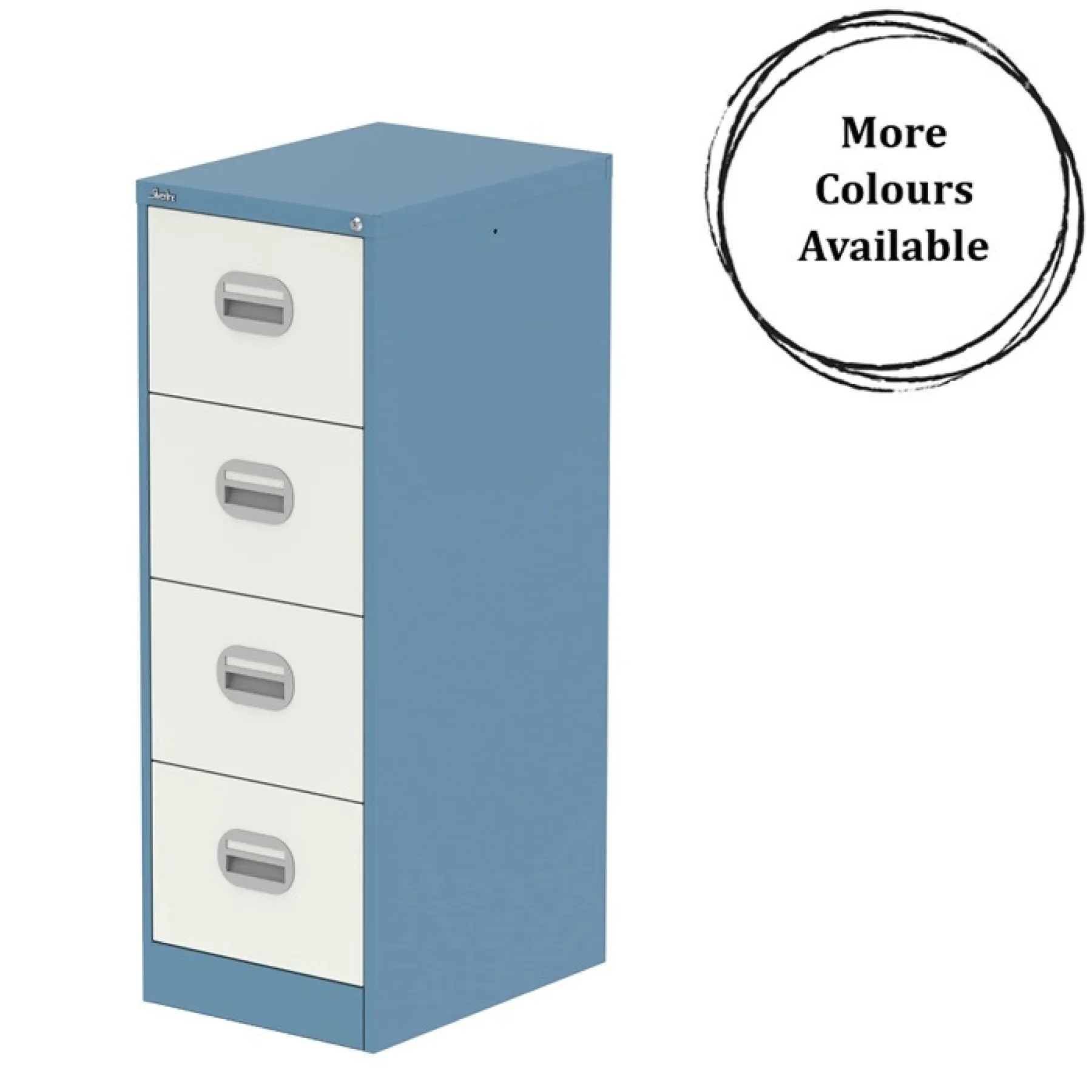 Silverline 4 drawer steel filing cabinet two tone more colours