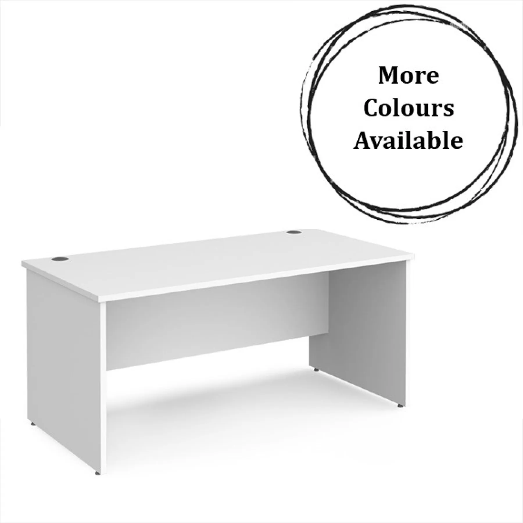 Dams panel ended maestro desk white mp16wh more colours