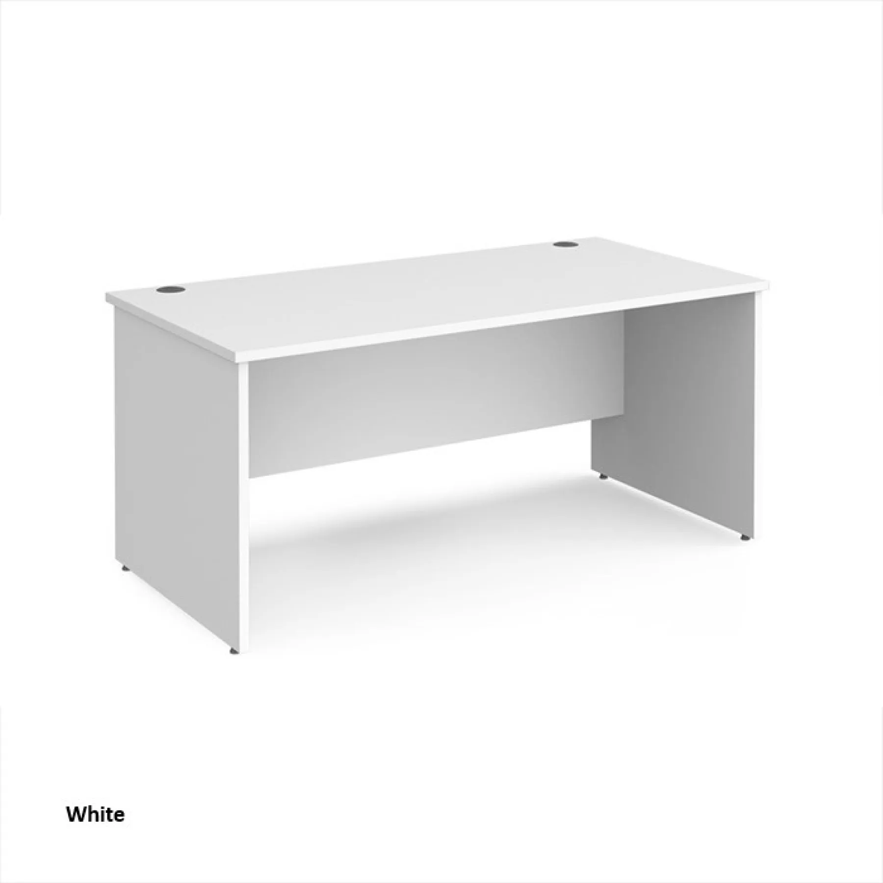 Dams panel ended maestro desk white mp16wh