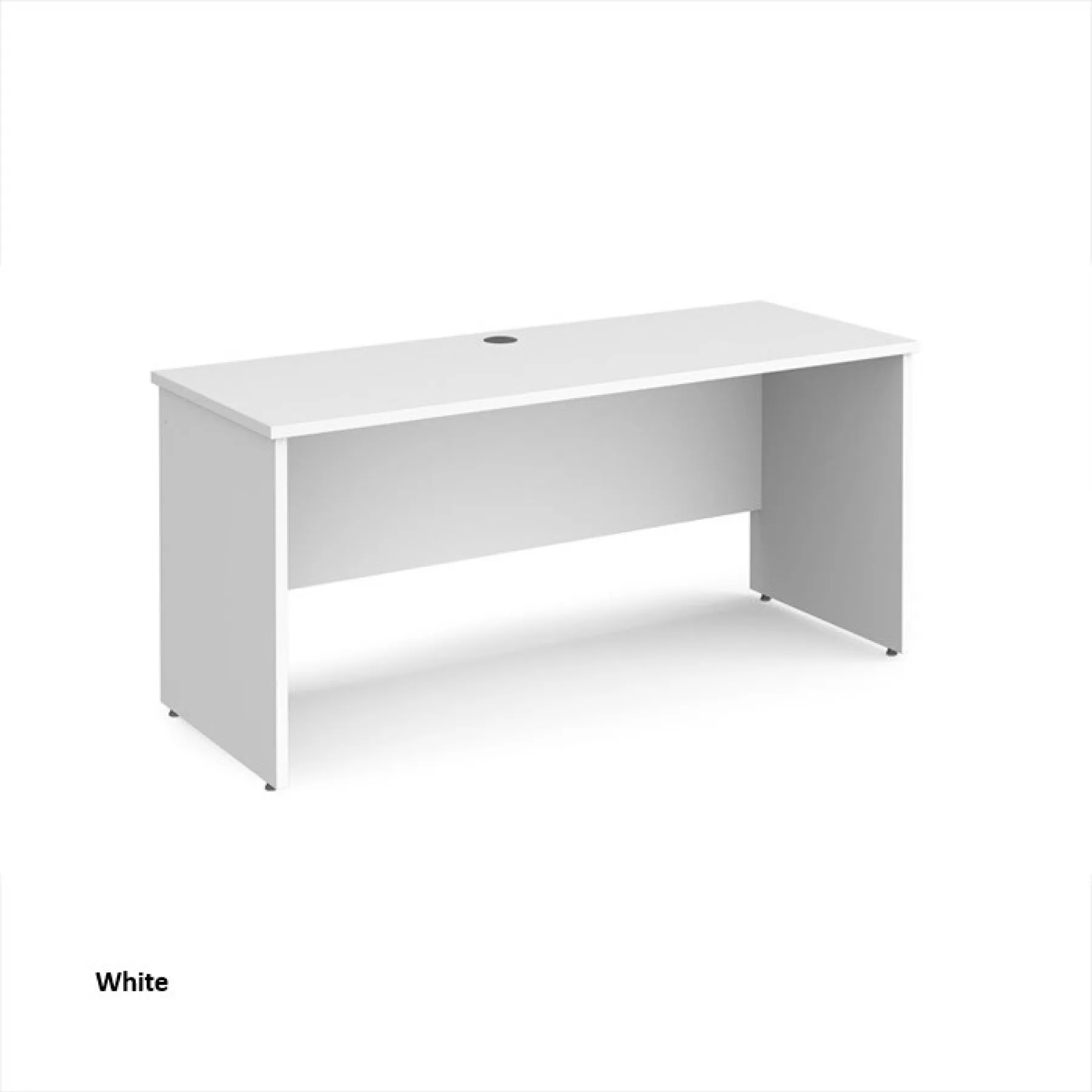 Dams panel ended maestro shallow desk white mp616wh 2