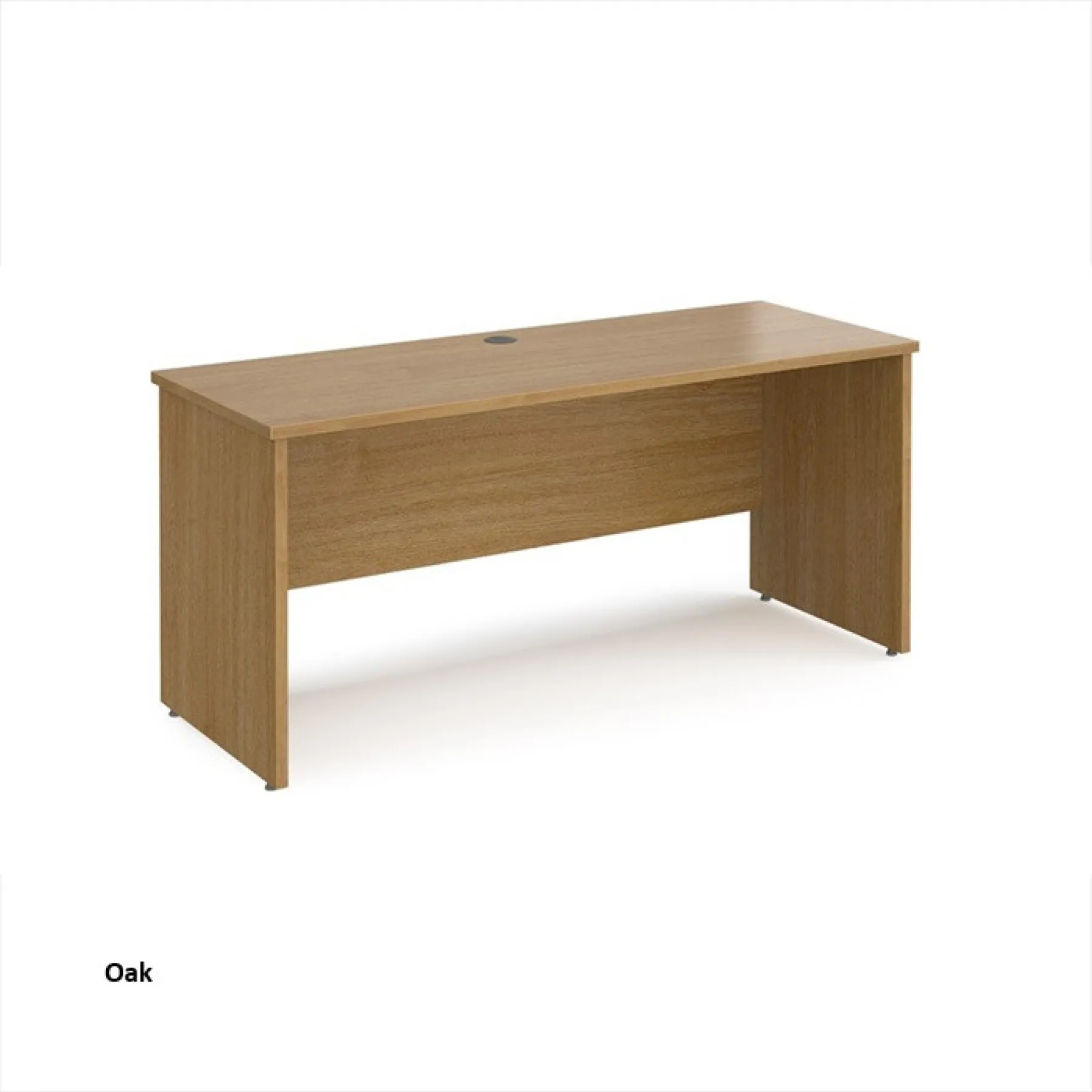 Dams panel ended maestro shallow desk oak mp616o