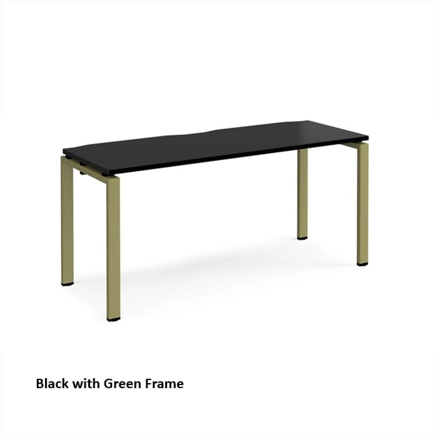 Dams adapt single desk shallow version e166 black with green frame