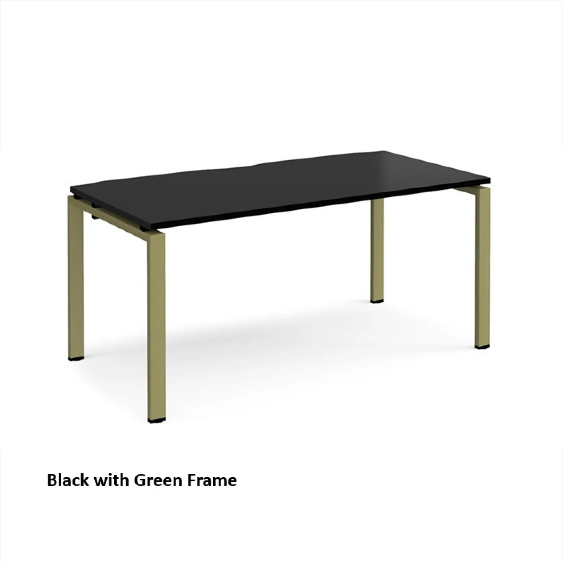 Dams adapt single desk e168 black with green frame