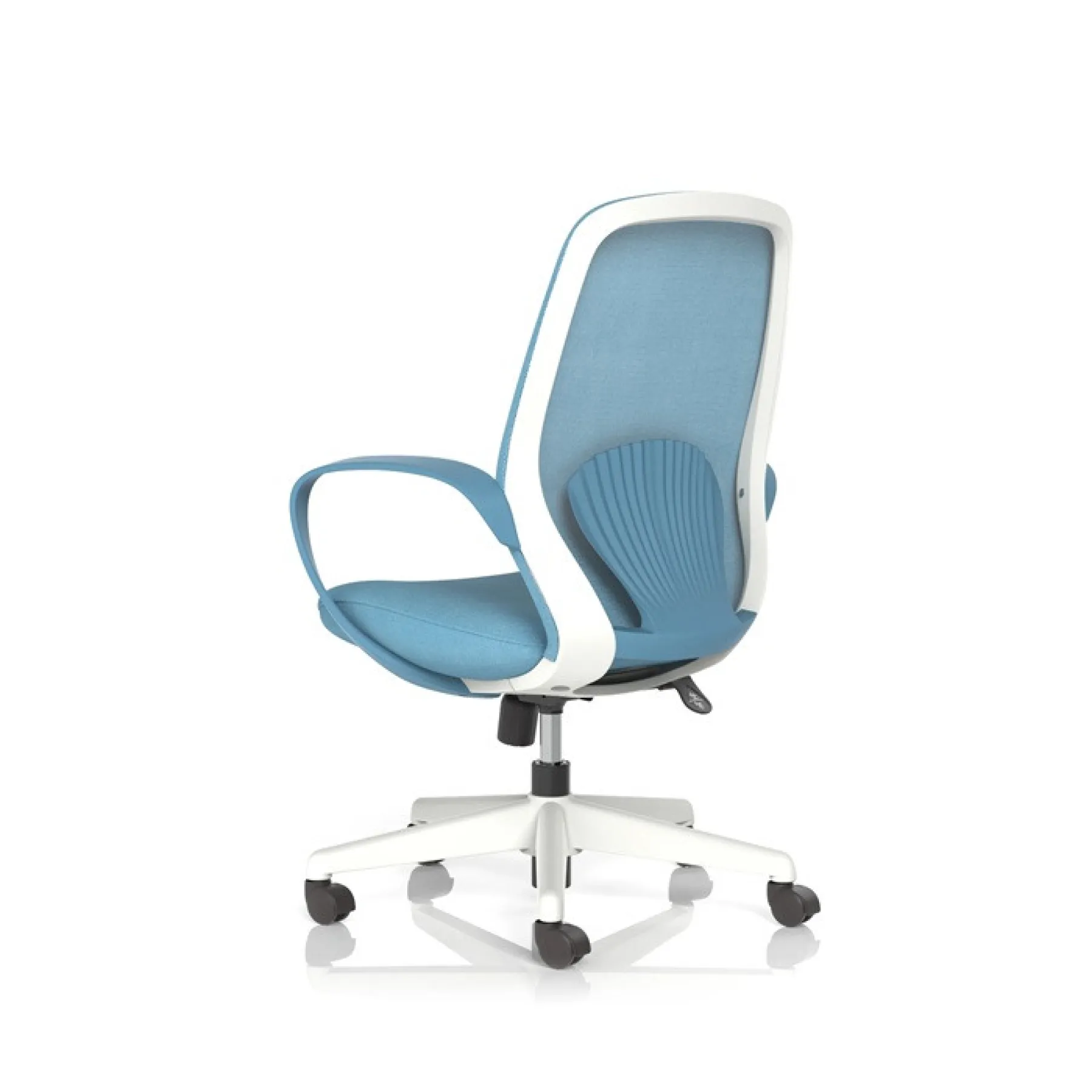 Ariel mesh office chair blue arlblu dynamic office solutions lof direct rear