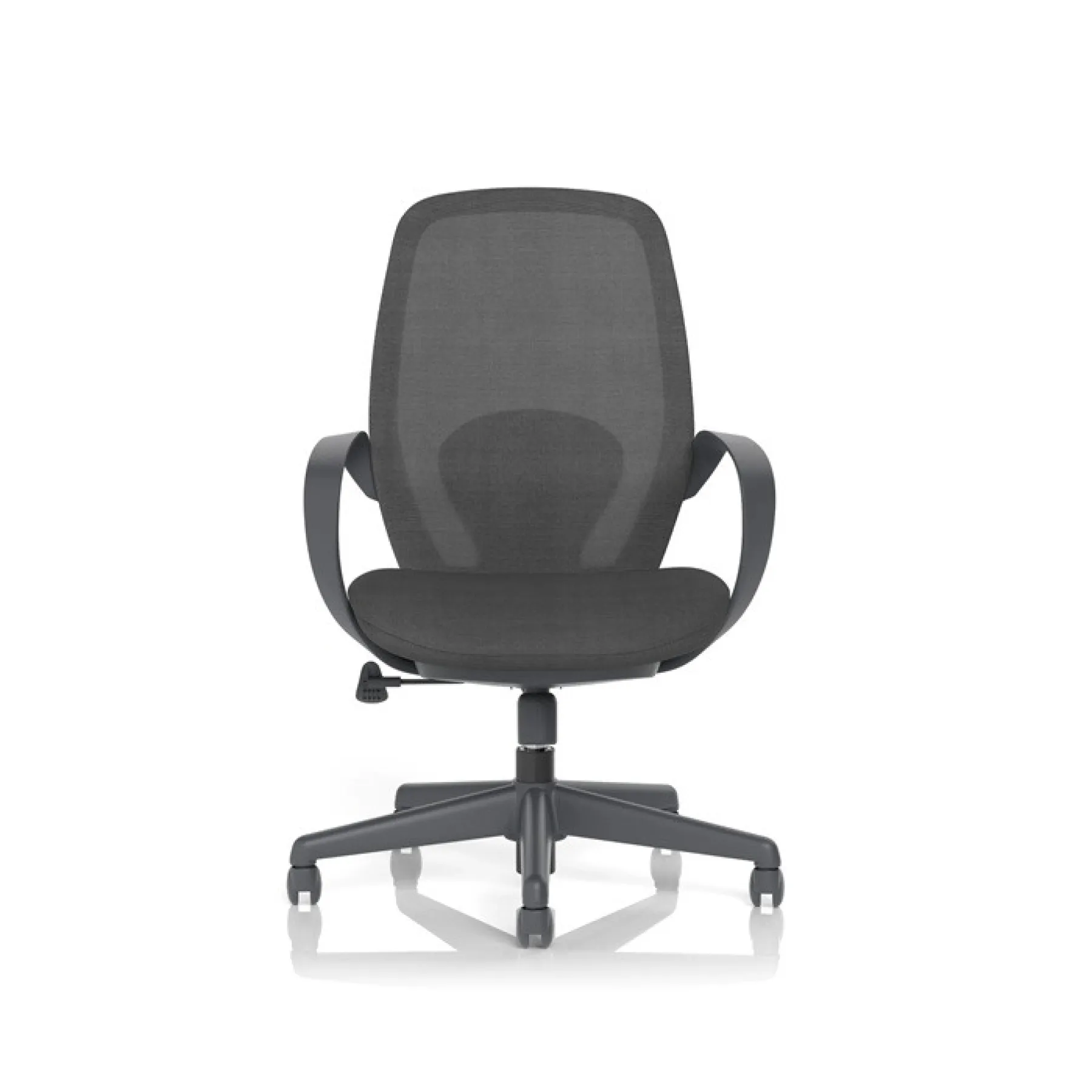 Ariel mesh office chair black arlblk dynamic office solutions lof direct front