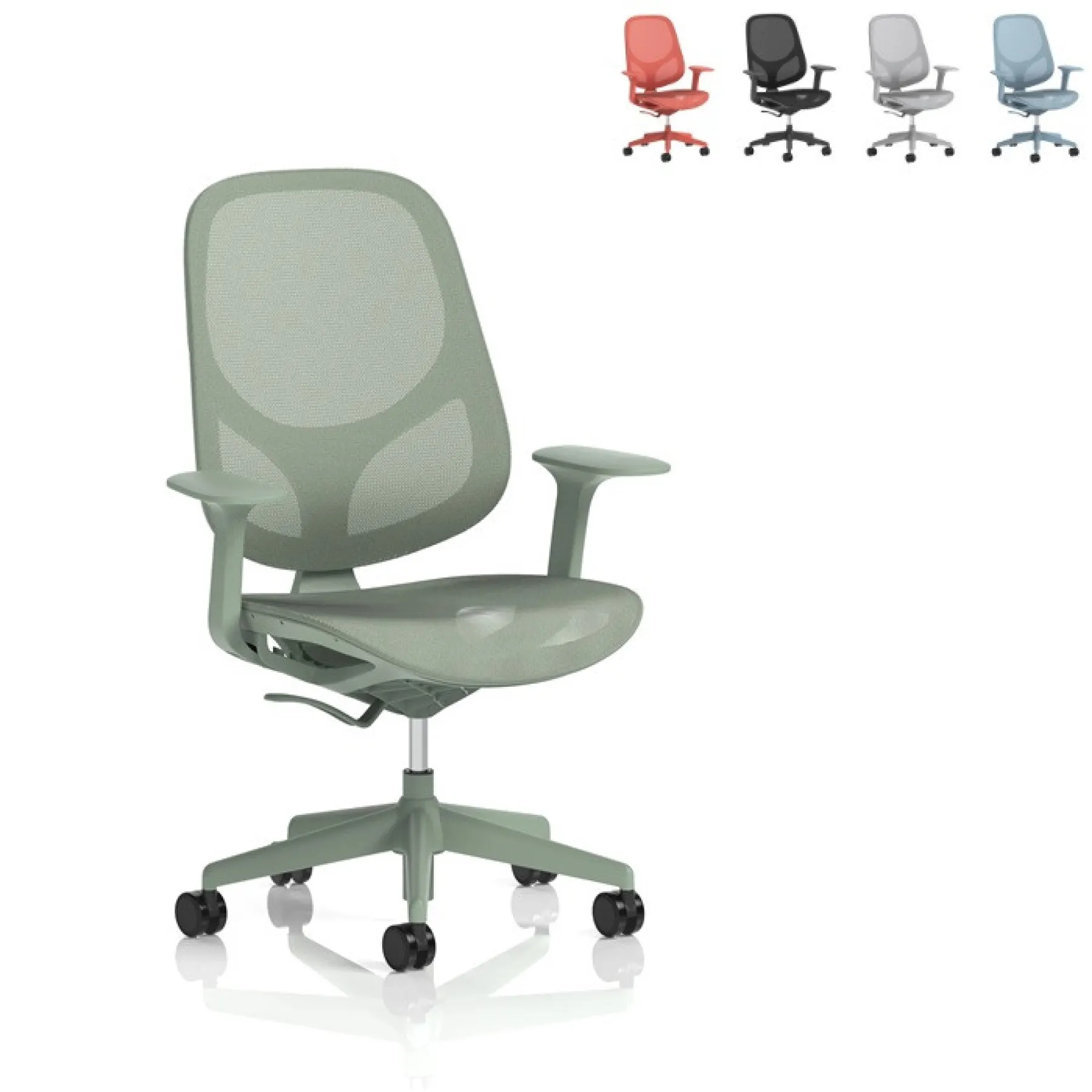 Tutti mesh office chair mint green tuttgrn dynamic office solutions lof direct mc