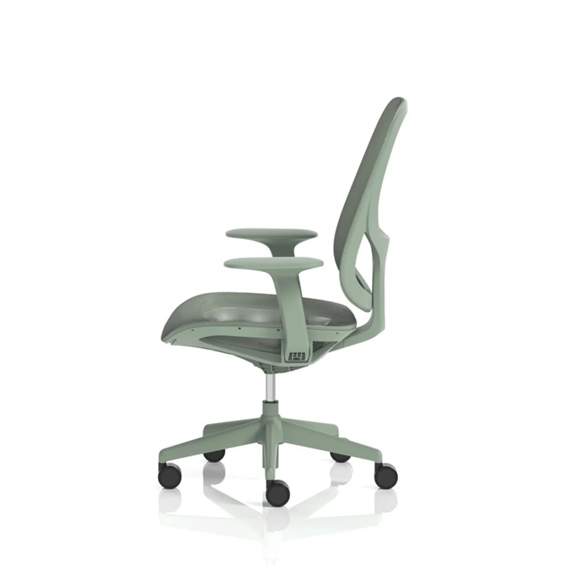 Tutti mesh office chair mint green tuttgrn dynamic office solutions lof direct side