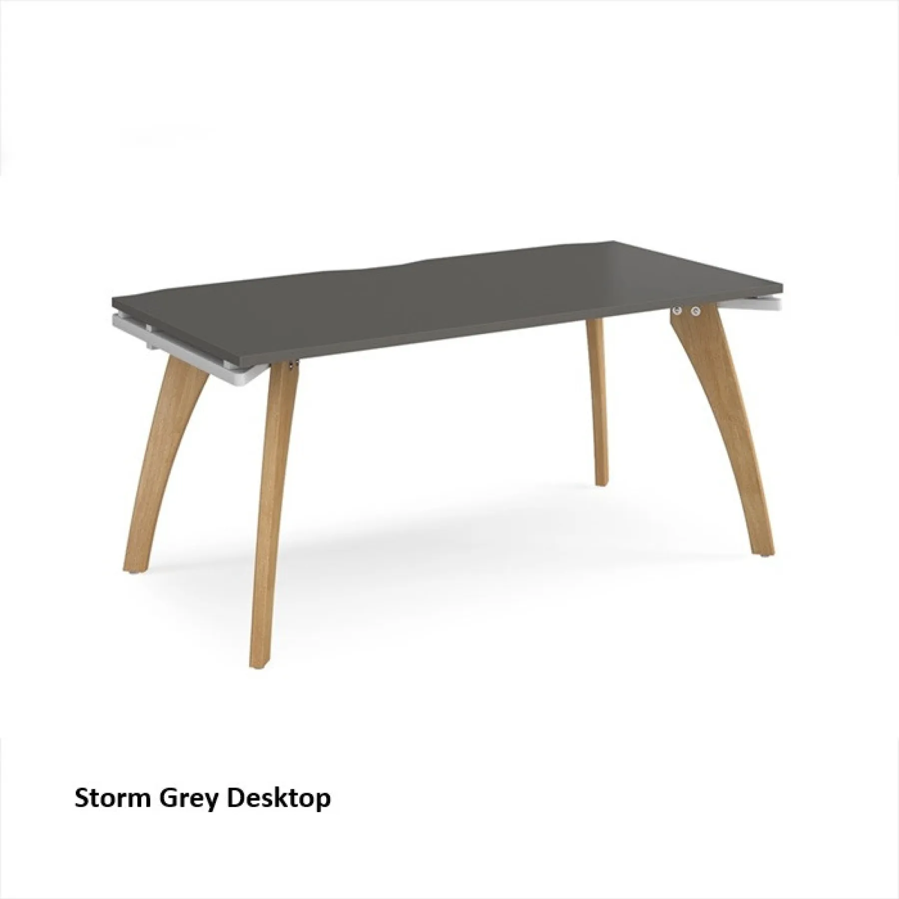 Dams fuze single desk fz168 storm grey desktop