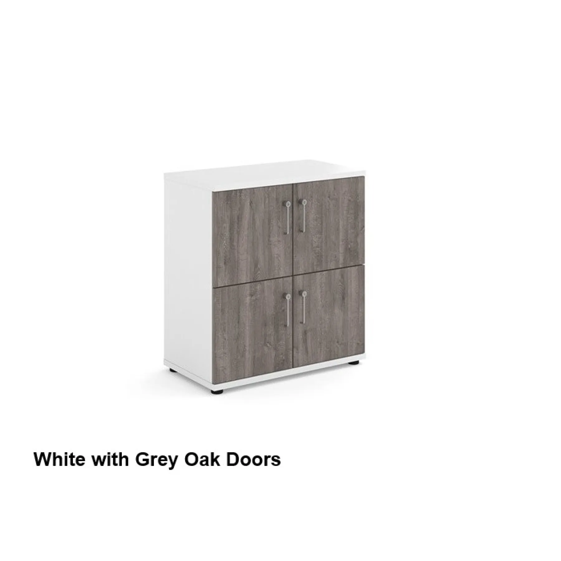 4 door wooden lockers lck4d white grey oak