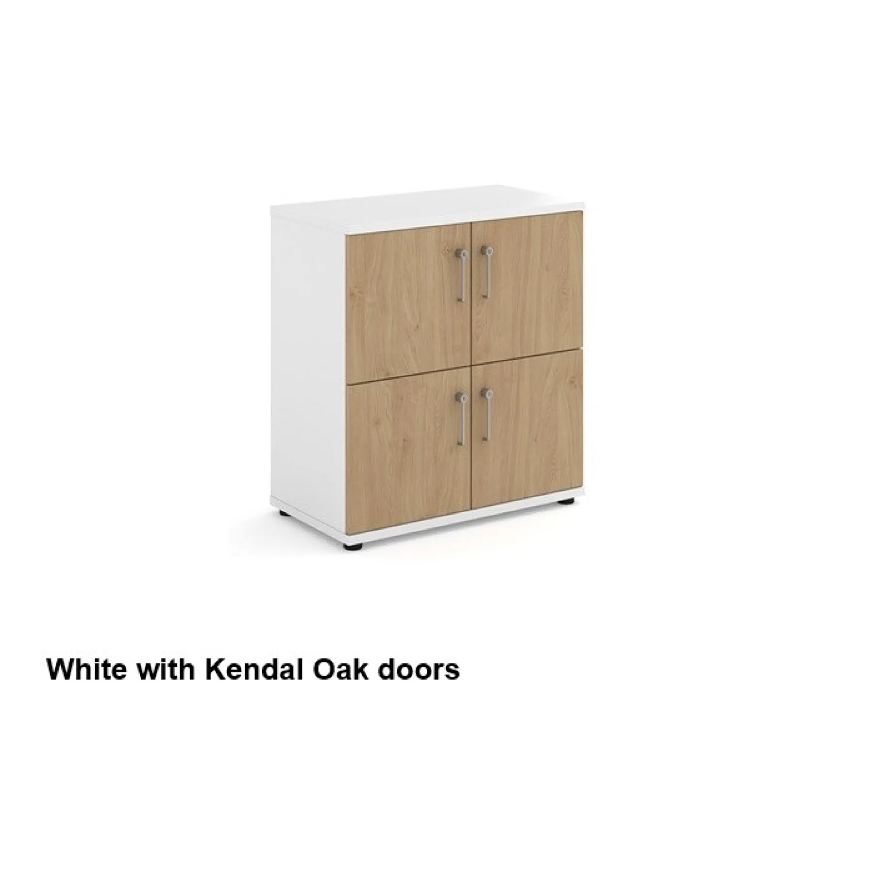 4 door wooden lockers lck4d white kendal oak