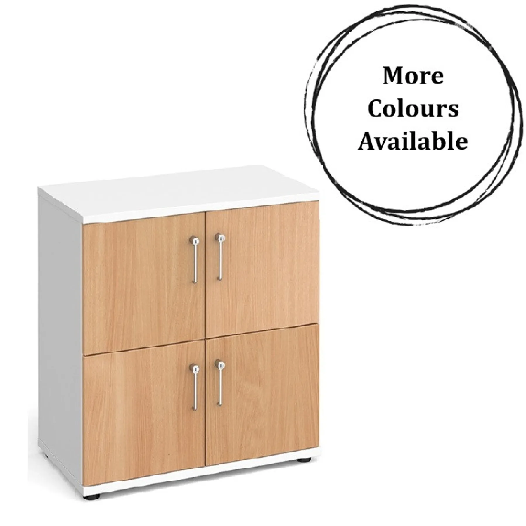 4 door wooden lockers lck4d white beech more colours
