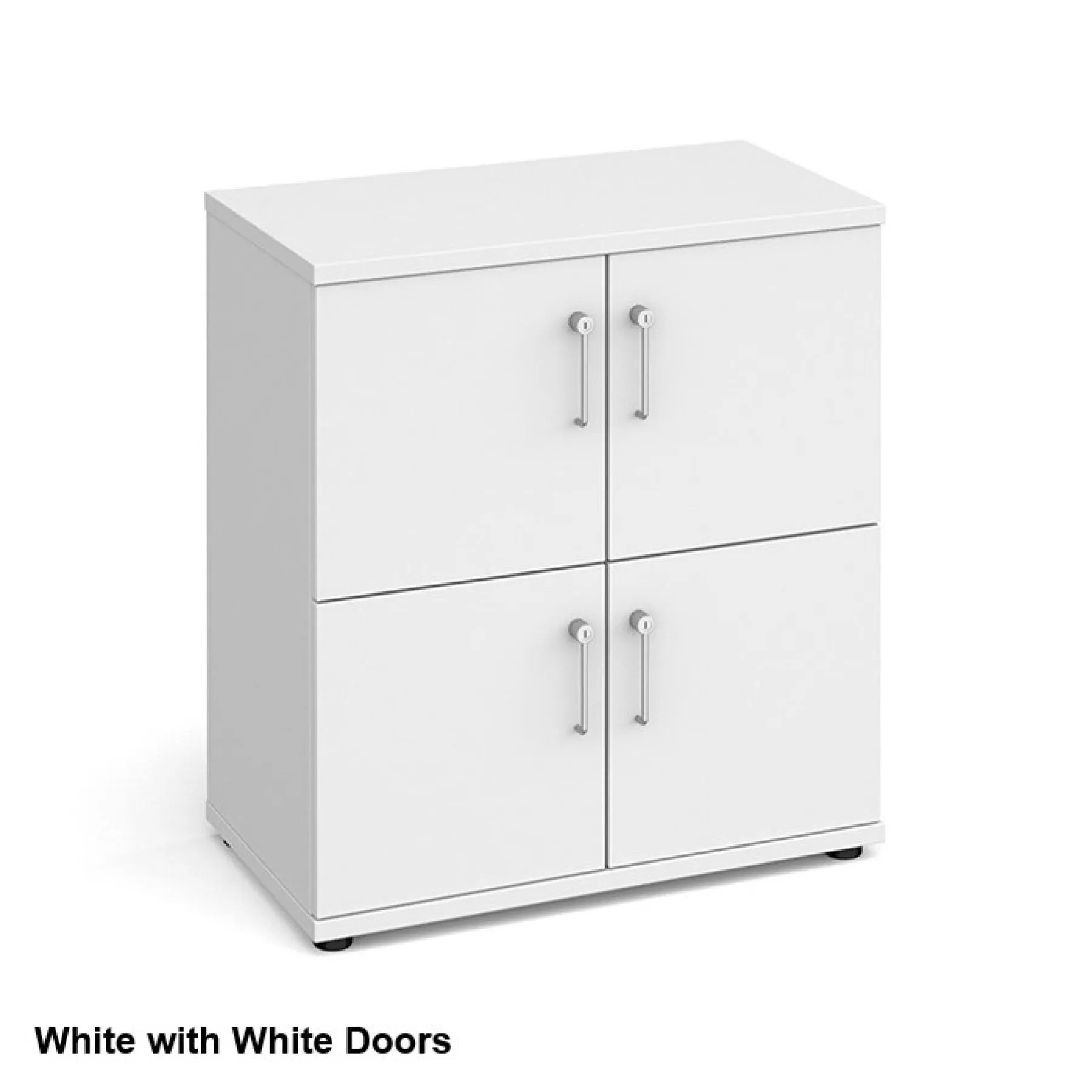 4 door wooden lockers lck4d white white