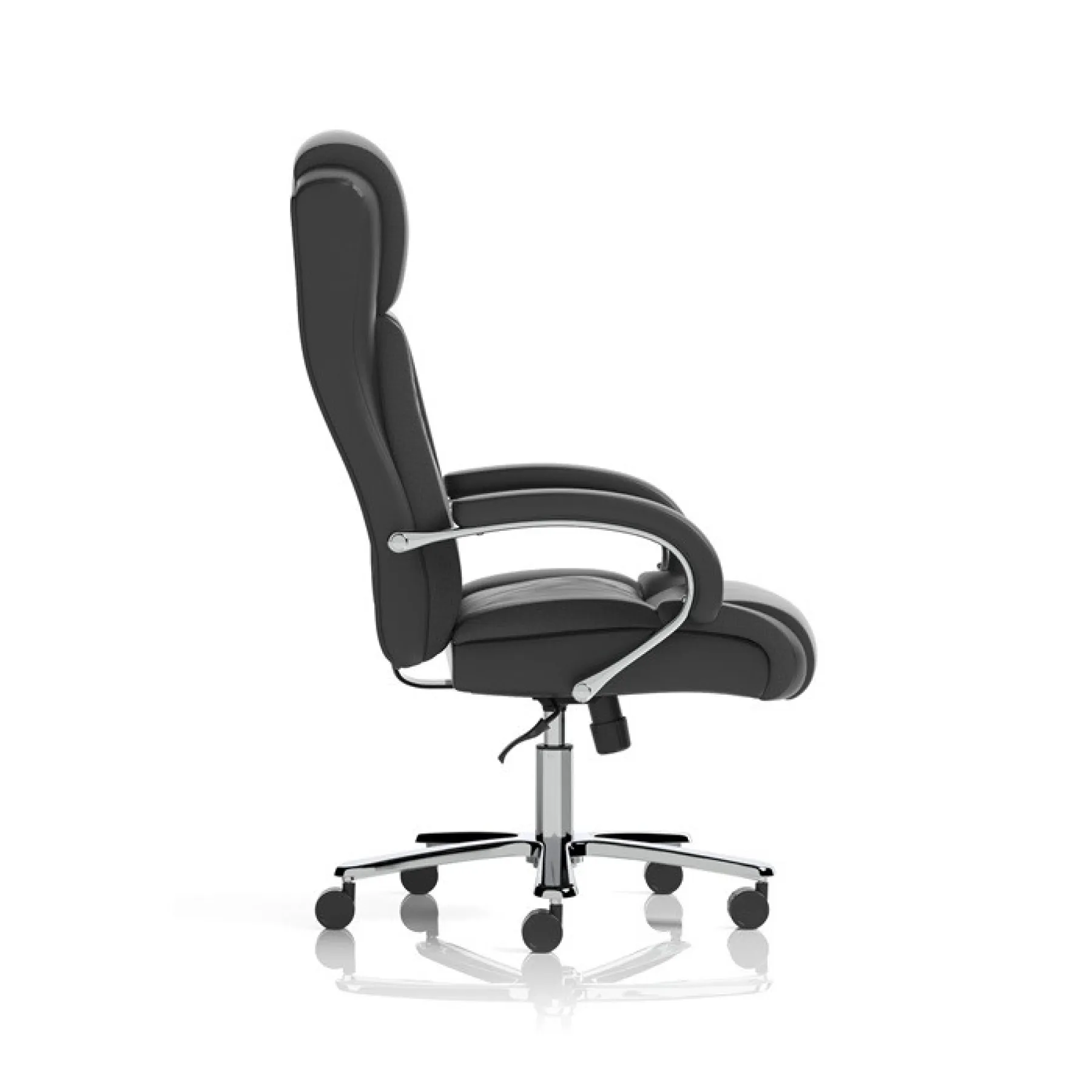 Austin heavy duty operator office chair black pu 200kg side