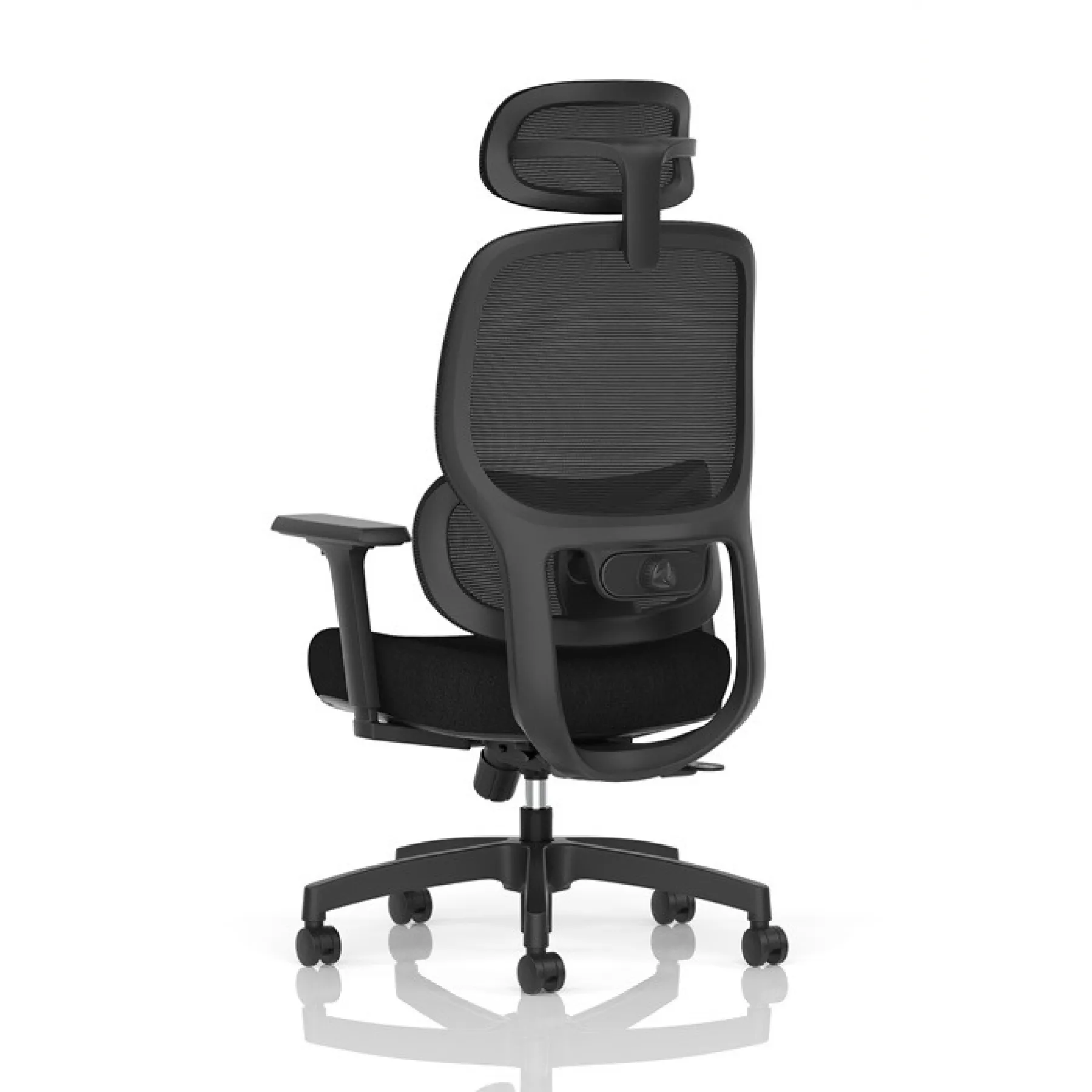 Rowan mesh back office chair black ergonomic 150kg rear angle