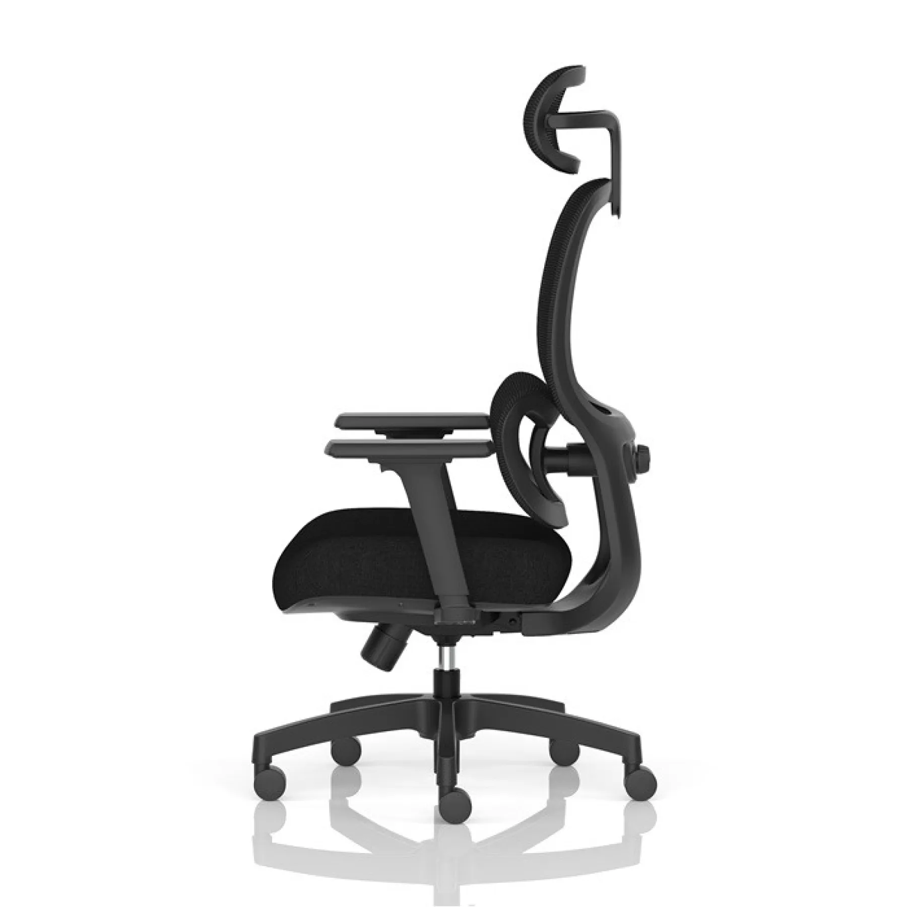 Rowan mesh back office chair black ergonomic 150kg side