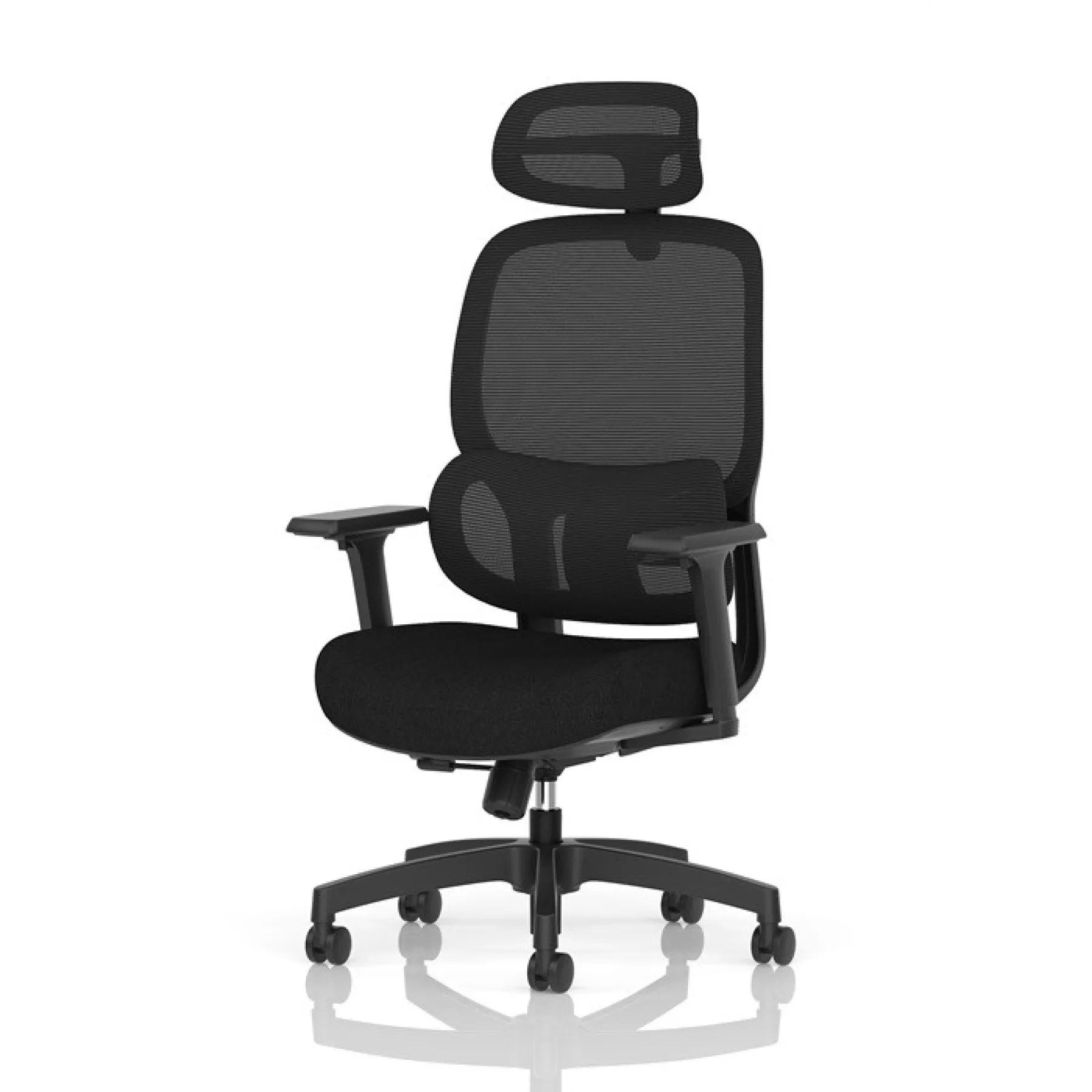 Rowan mesh back office chair black ergonomic 150kg angle